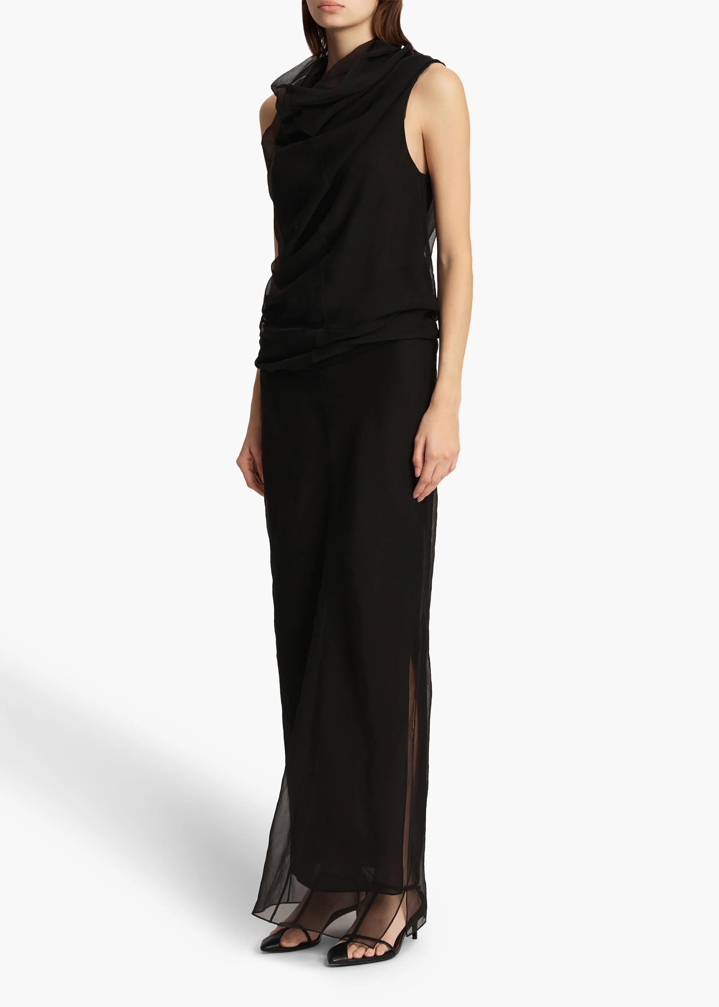 Jeanty Dress in Black sold by KHAITE product image thumbnail 2