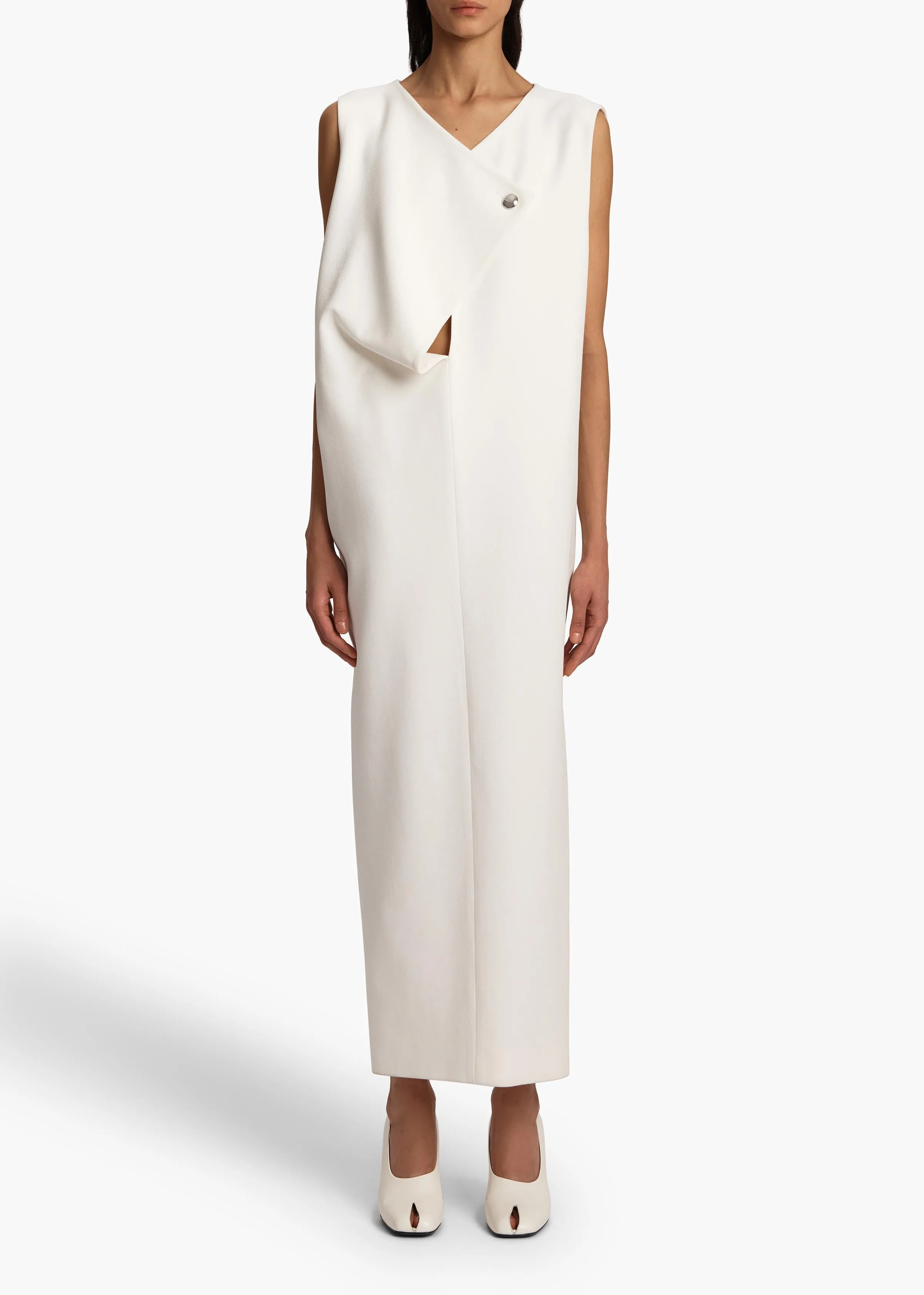 Crispin Dress in Chalk sold by KHAITE product image thumbnail 3