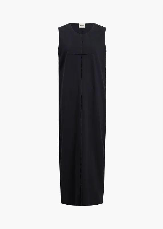 Hal Dress in Washed Black sold by KHAITE