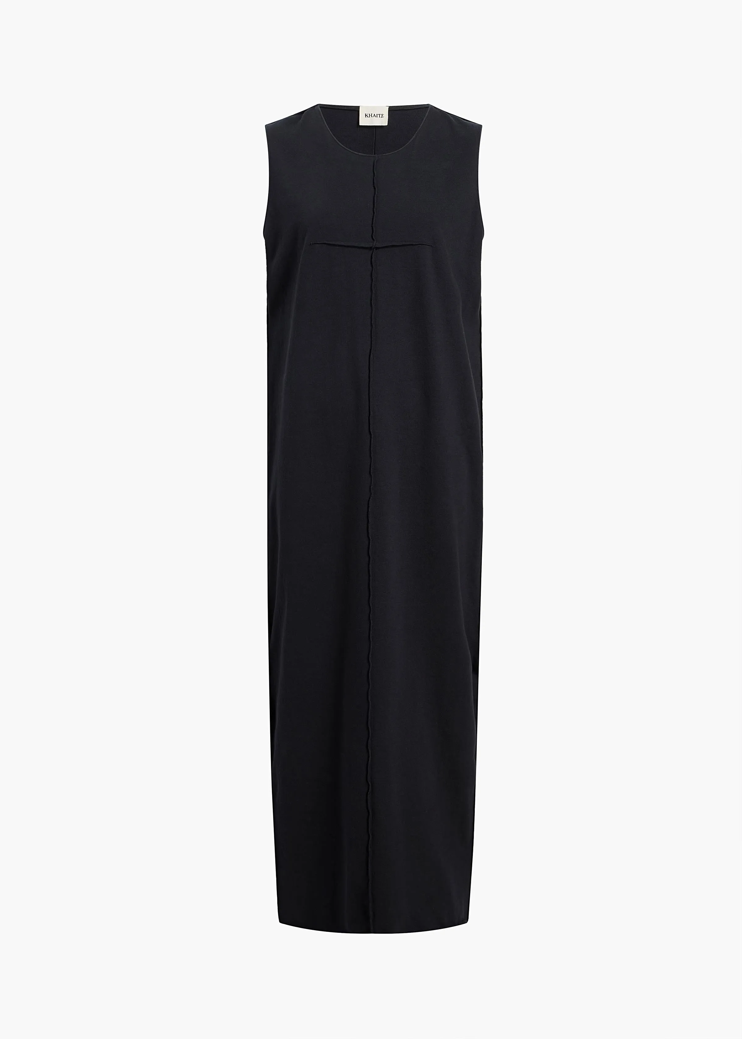 Hal Dress in Washed Black sold by KHAITE