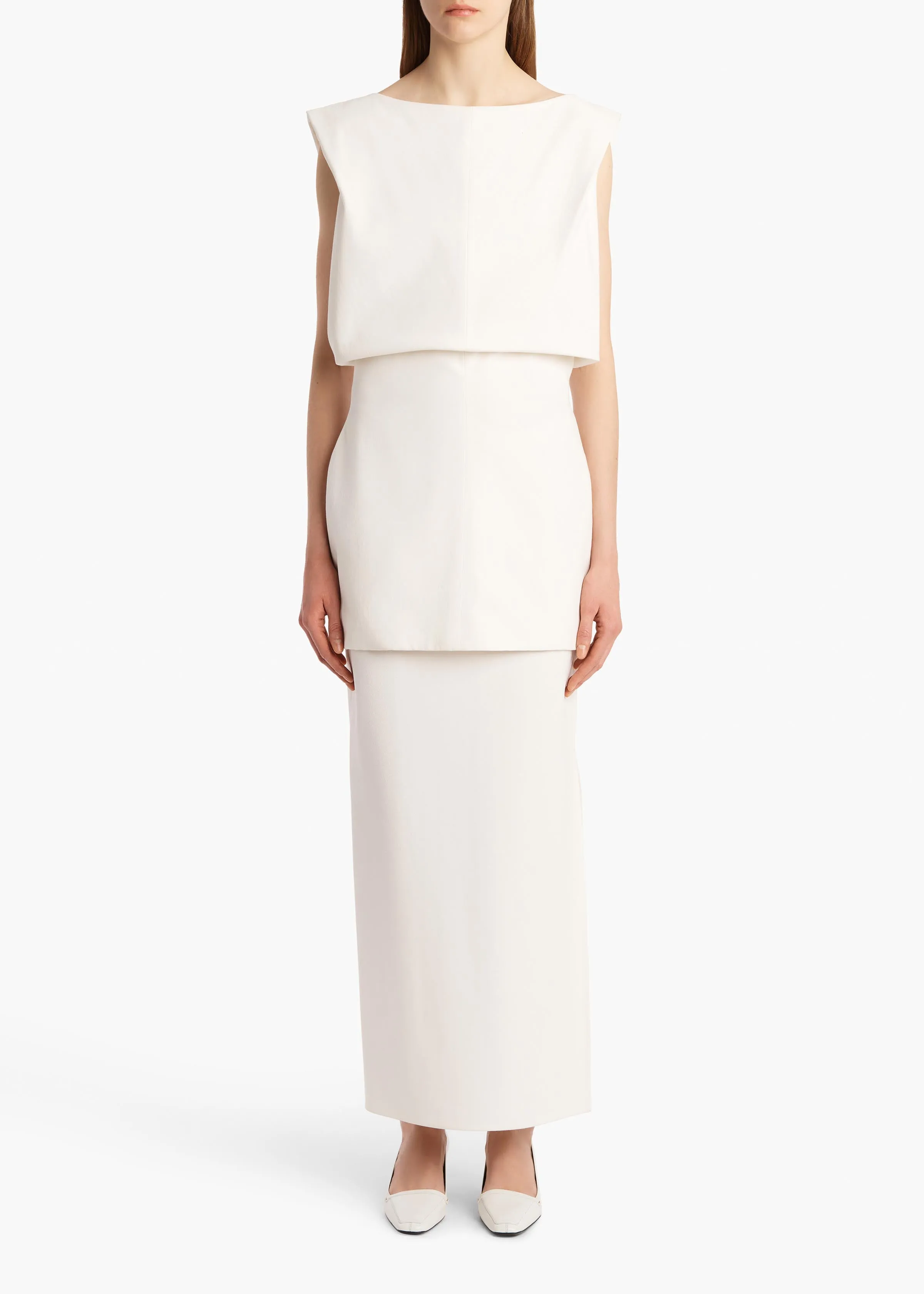 Toma Dress in Chalk sold by KHAITE product image thumbnail 3