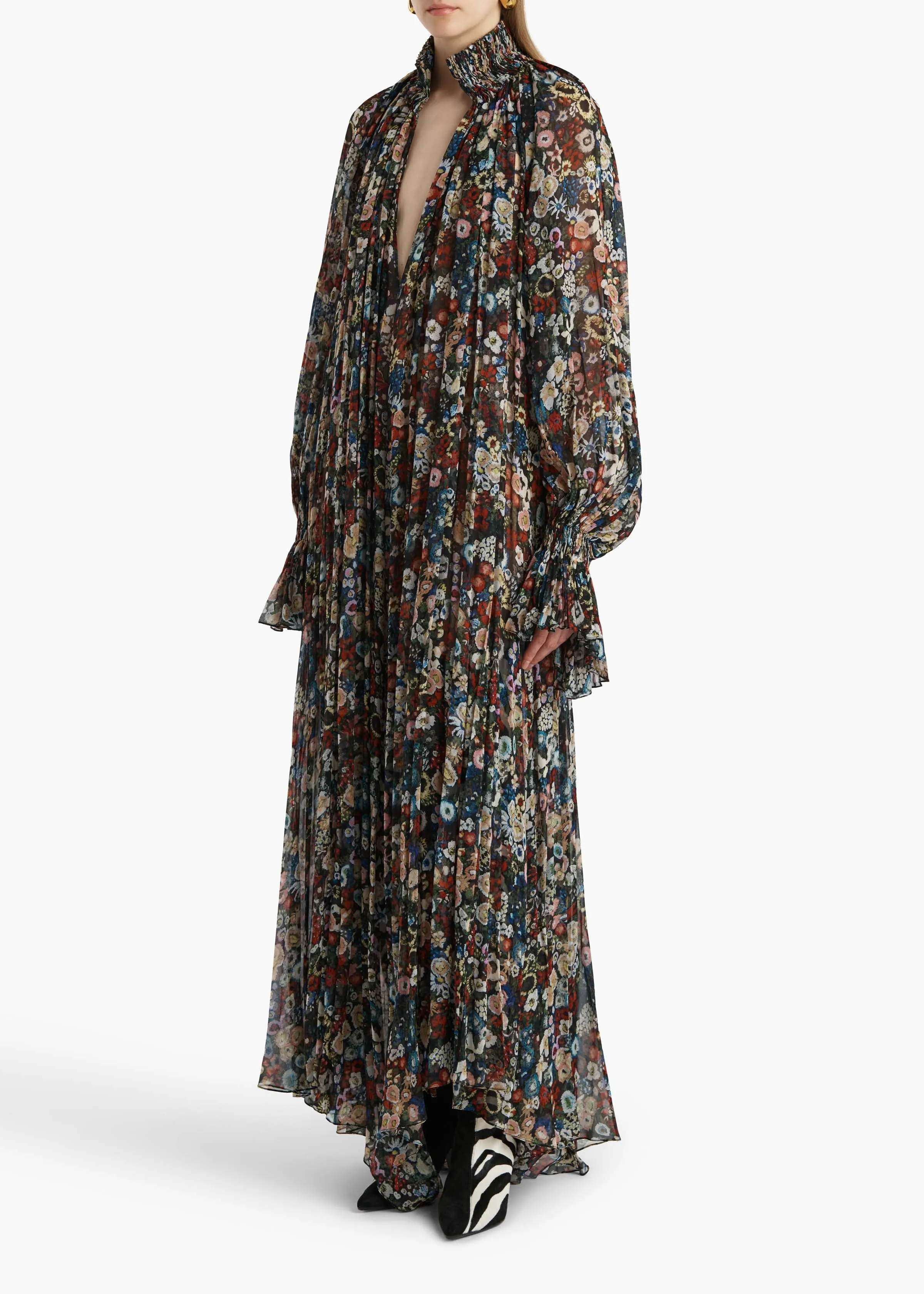 Edgar Dress in Black Multi sold by KHAITE product image thumbnail 2