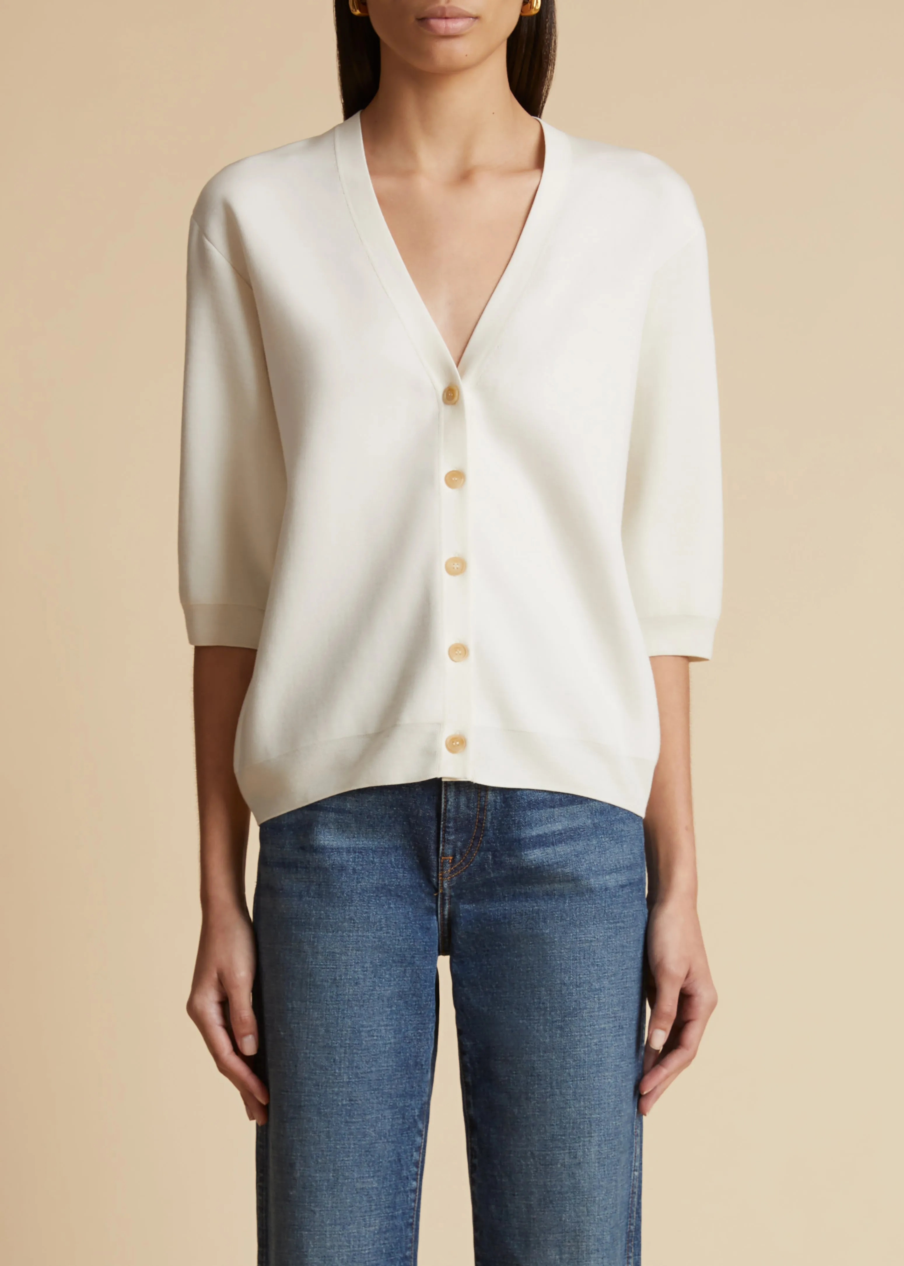 Tedi Cardigan in Glaze sold by KHAITE product image thumbnail 3