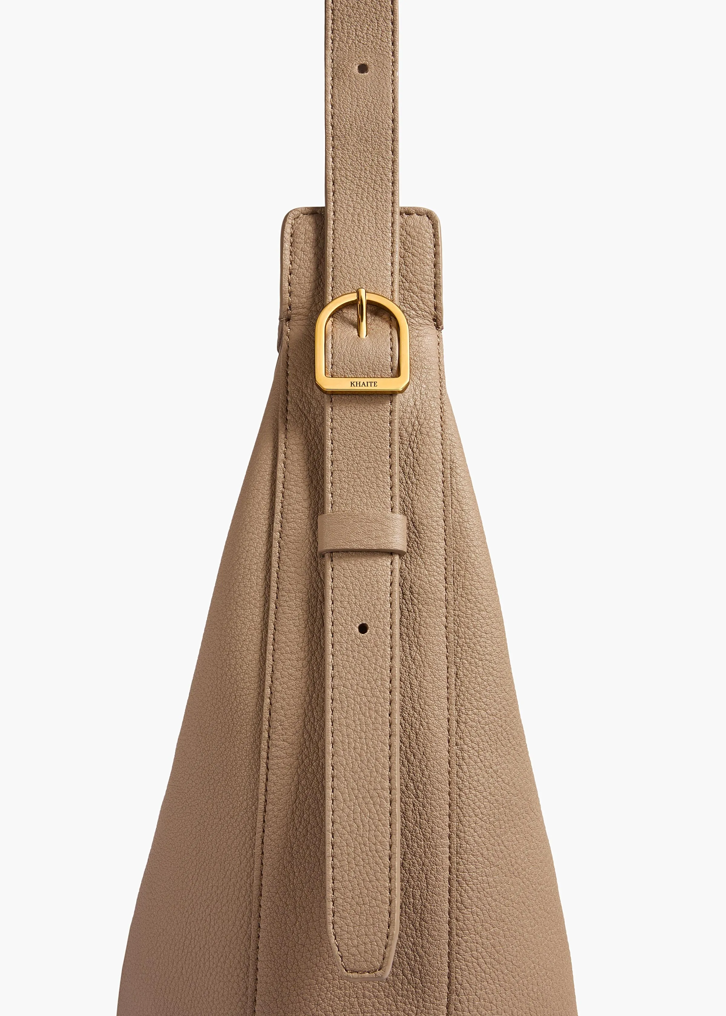 Small Augustina Crossbody Bag in Mokka Pebbled Leather sold by KHAITE product image thumbnail 4