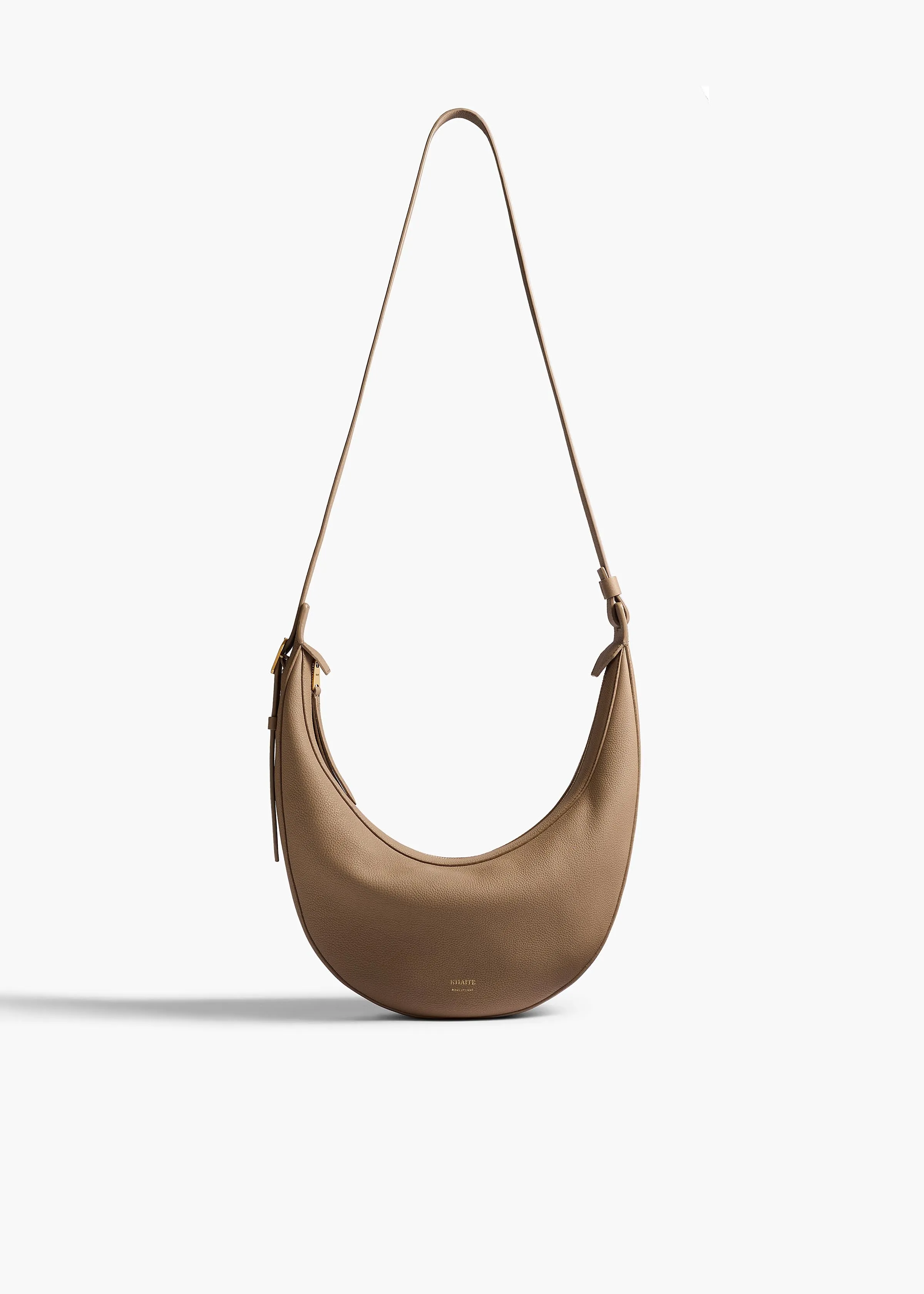 Small Augustina Crossbody Bag in Mokka Pebbled Leather sold by KHAITE product image thumbnail 2