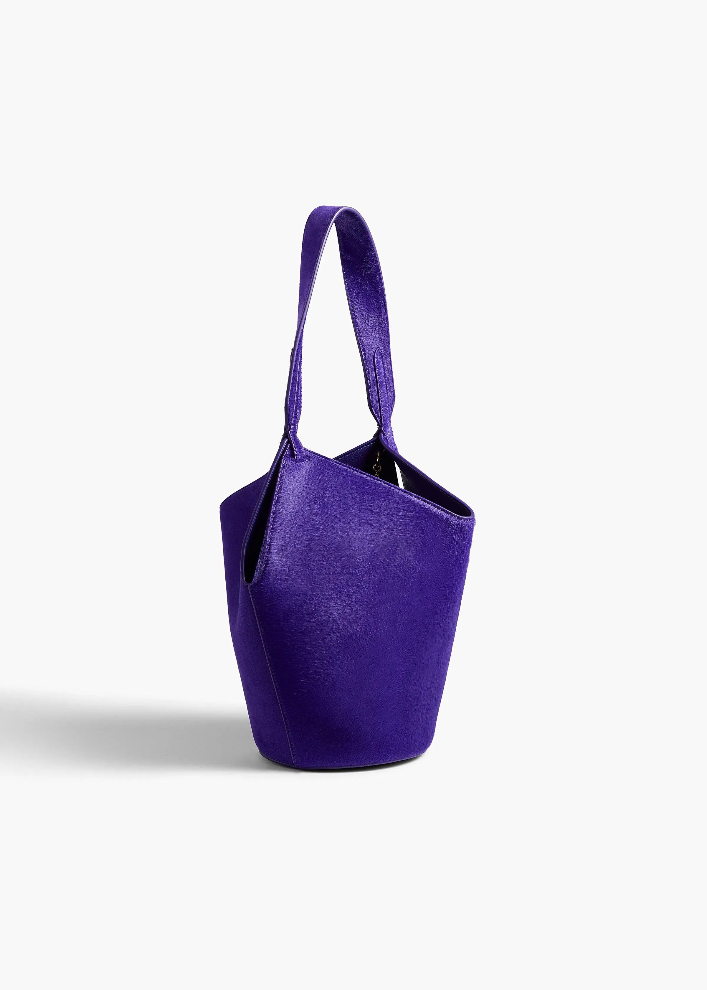 Mini Lotus Tote in Amethyst Haircalf and Suede sold by KHAITE product image thumbnail 2