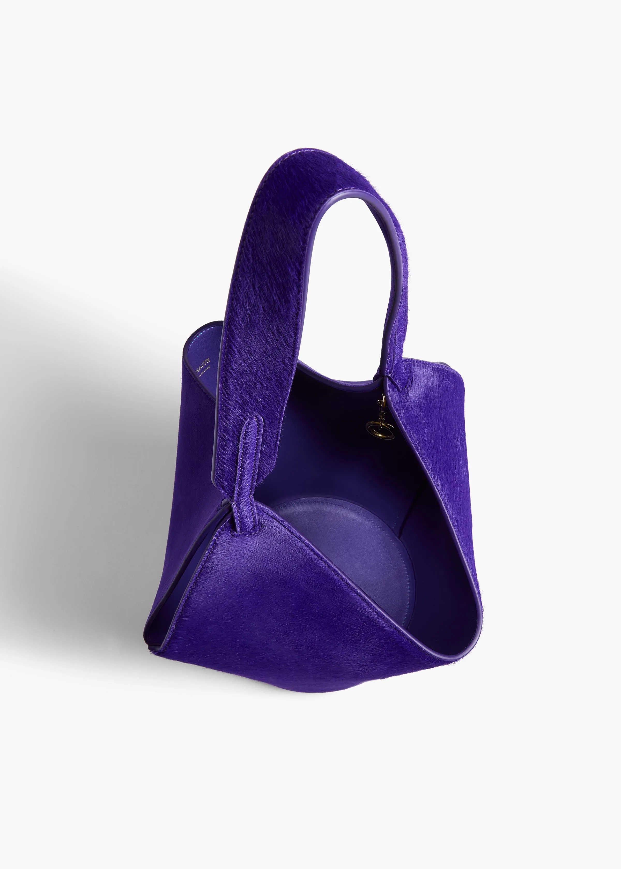 Mini Lotus Tote in Amethyst Haircalf and Suede sold by KHAITE product image thumbnail 3