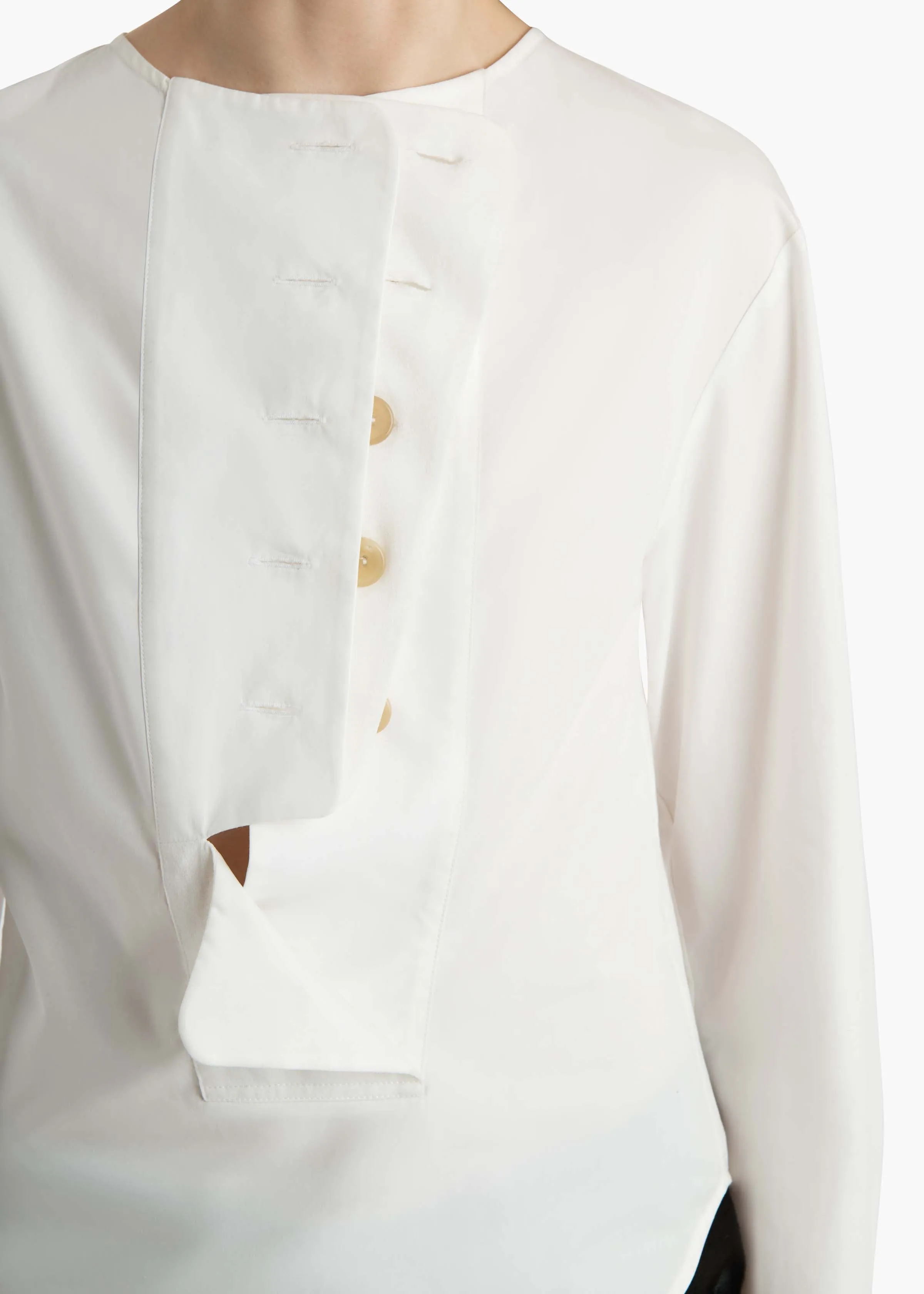 Poe Top in Chalk sold by KHAITE product image thumbnail 5