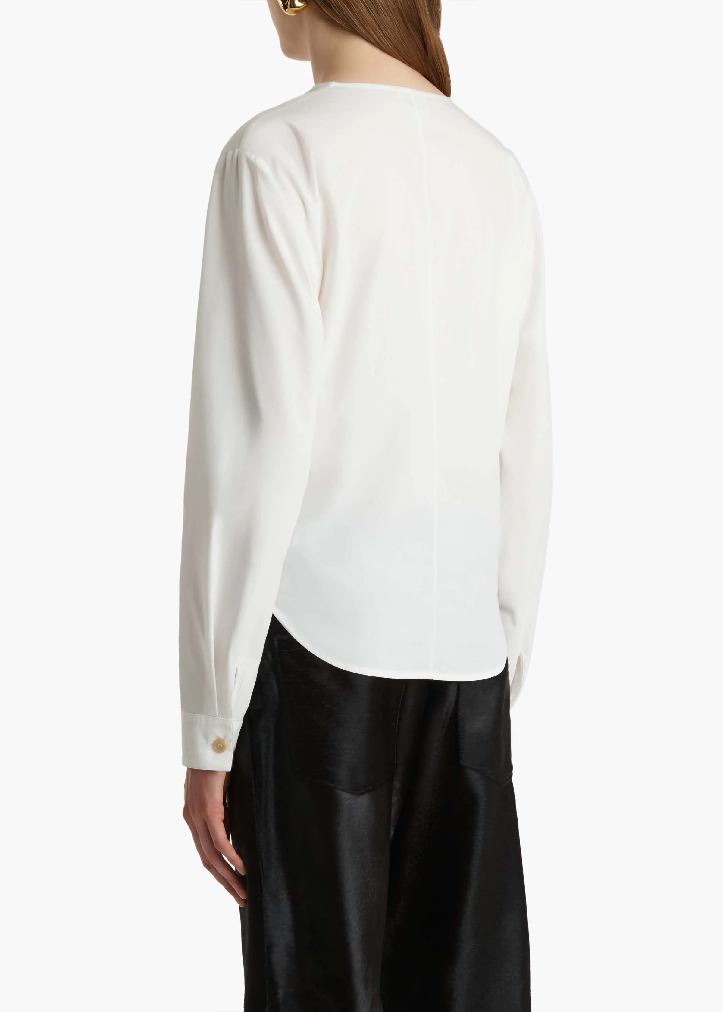 Poe Top in Chalk sold by KHAITE product image thumbnail 4