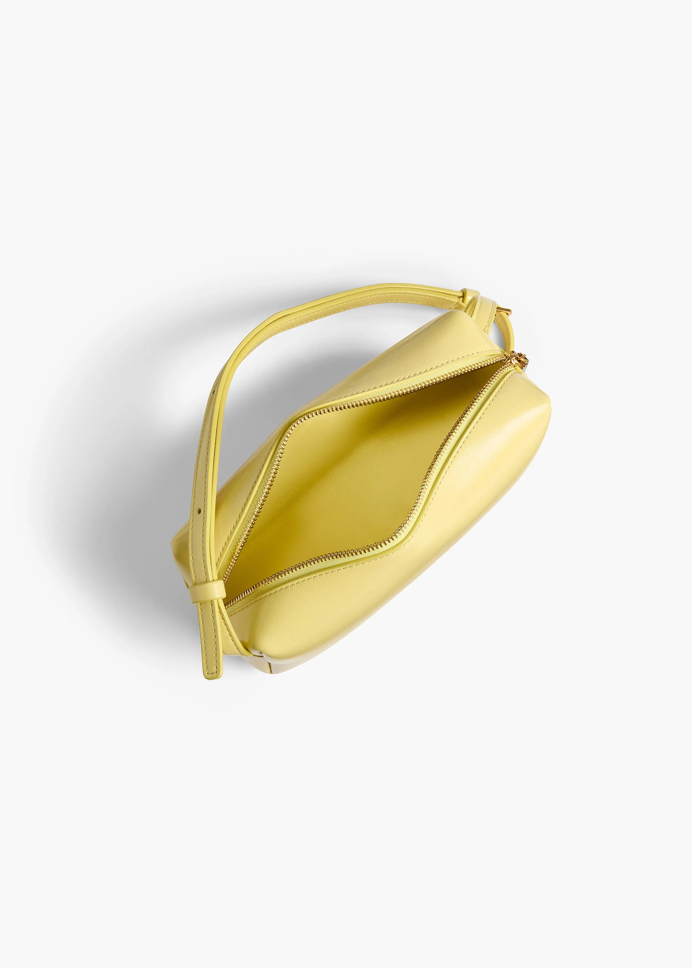 Mini Kye Crossbody Bag in Pale Yellow Crackle Patent Leather sold by KHAITE product image thumbnail 3