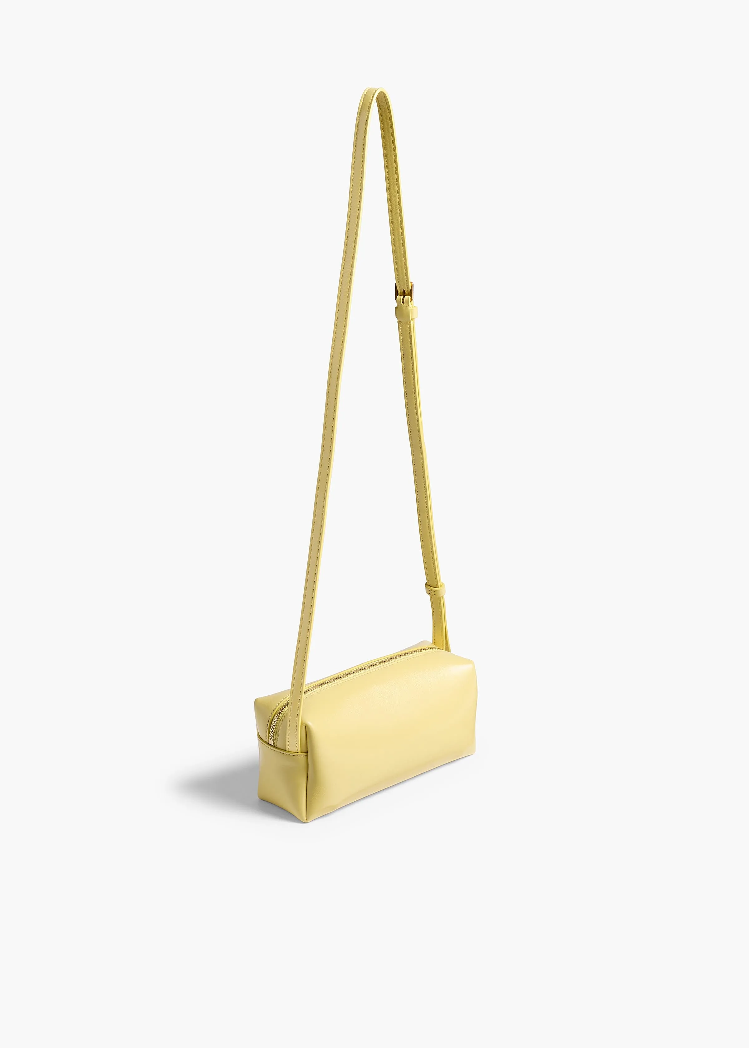Mini Kye Crossbody Bag in Pale Yellow Crackle Patent Leather sold by KHAITE product image thumbnail 2