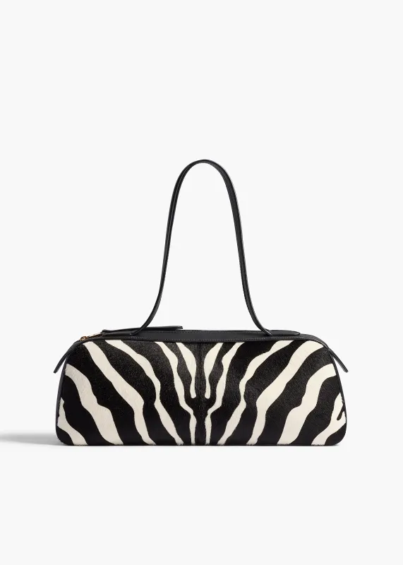 Simona Shoulder Bag in Zebra Print Haircalf sold by KHAITE