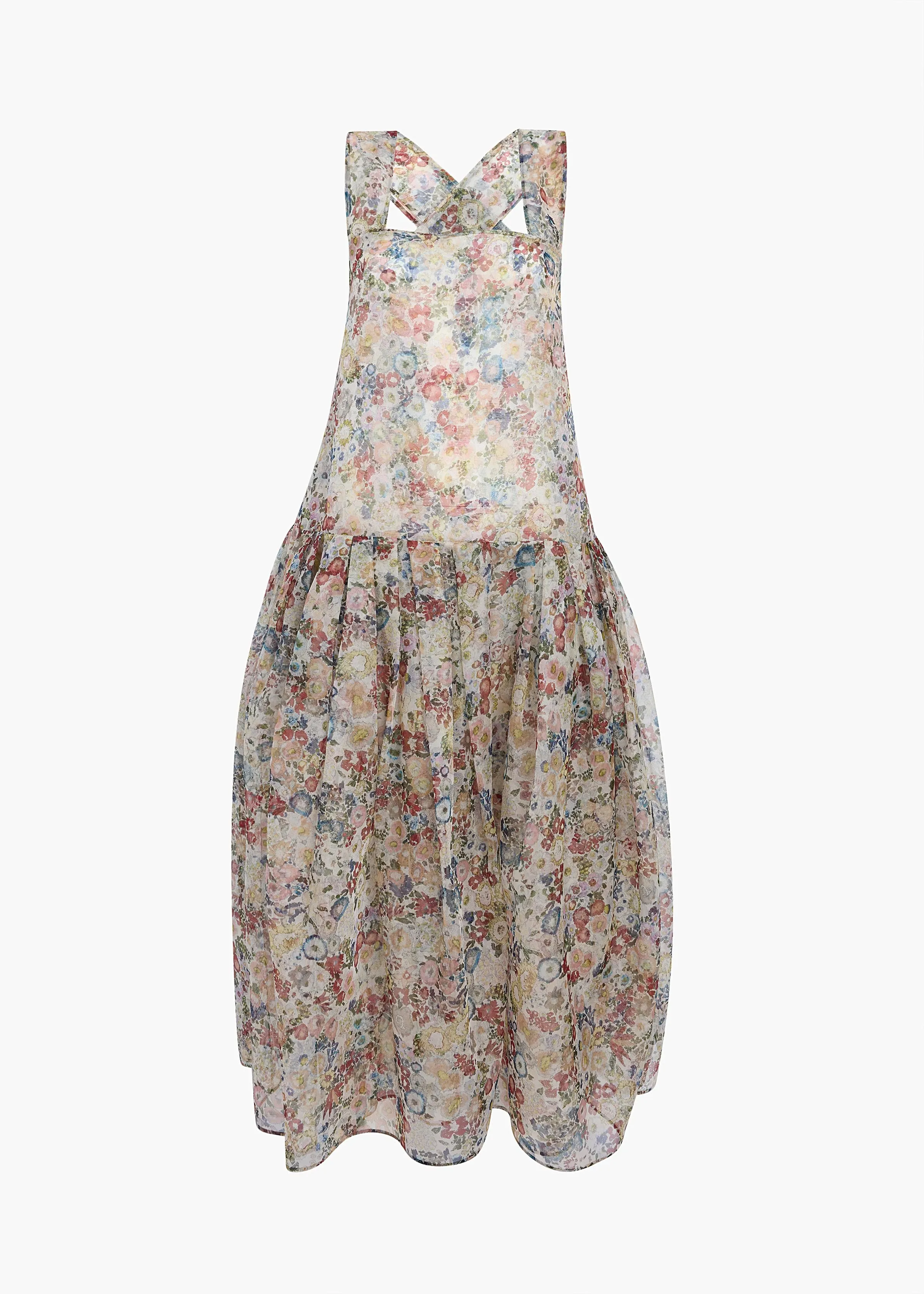 Amello Dress in Cream Multi sold by KHAITE