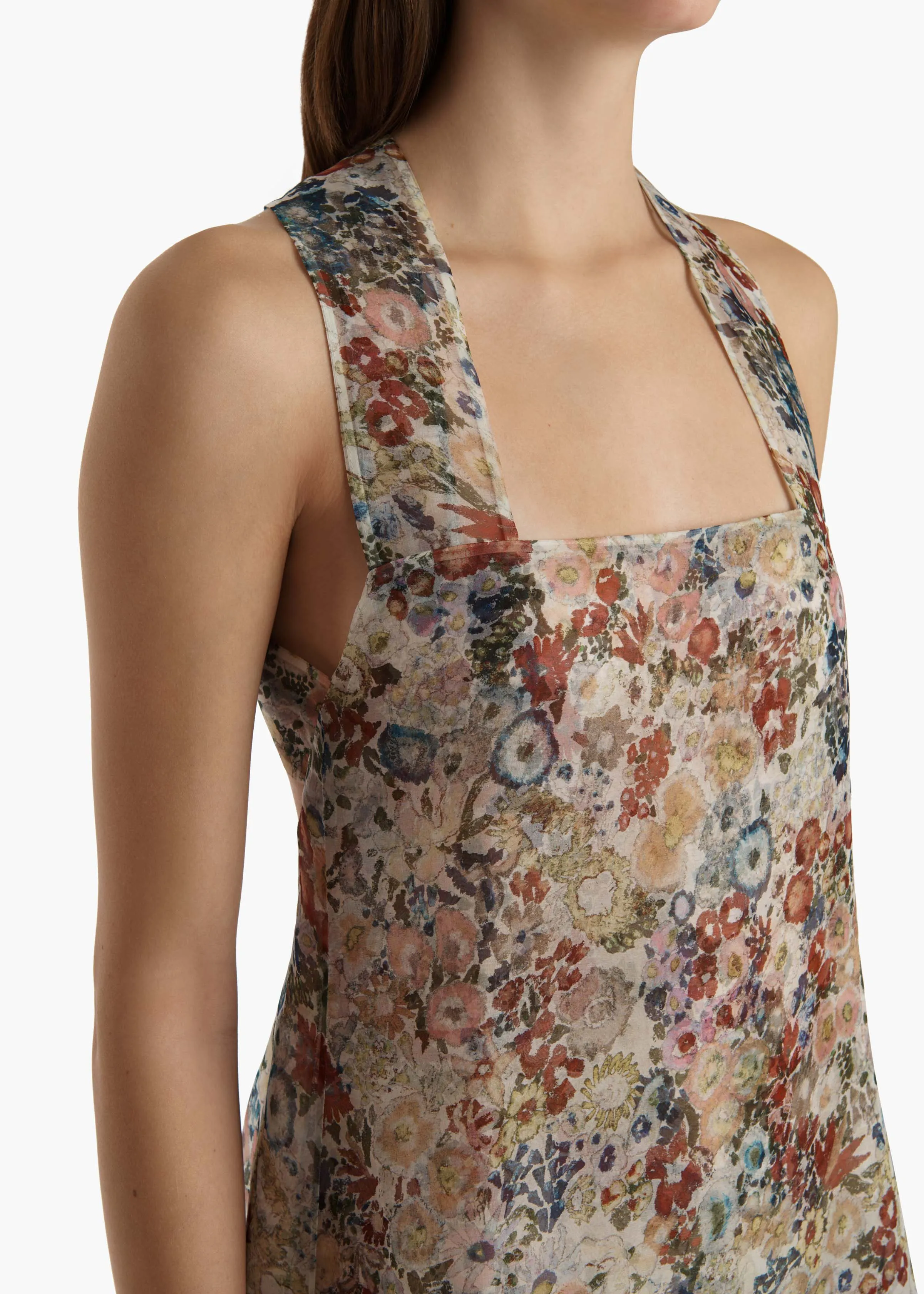 Amello Dress in Cream Multi sold by KHAITE product image thumbnail 4