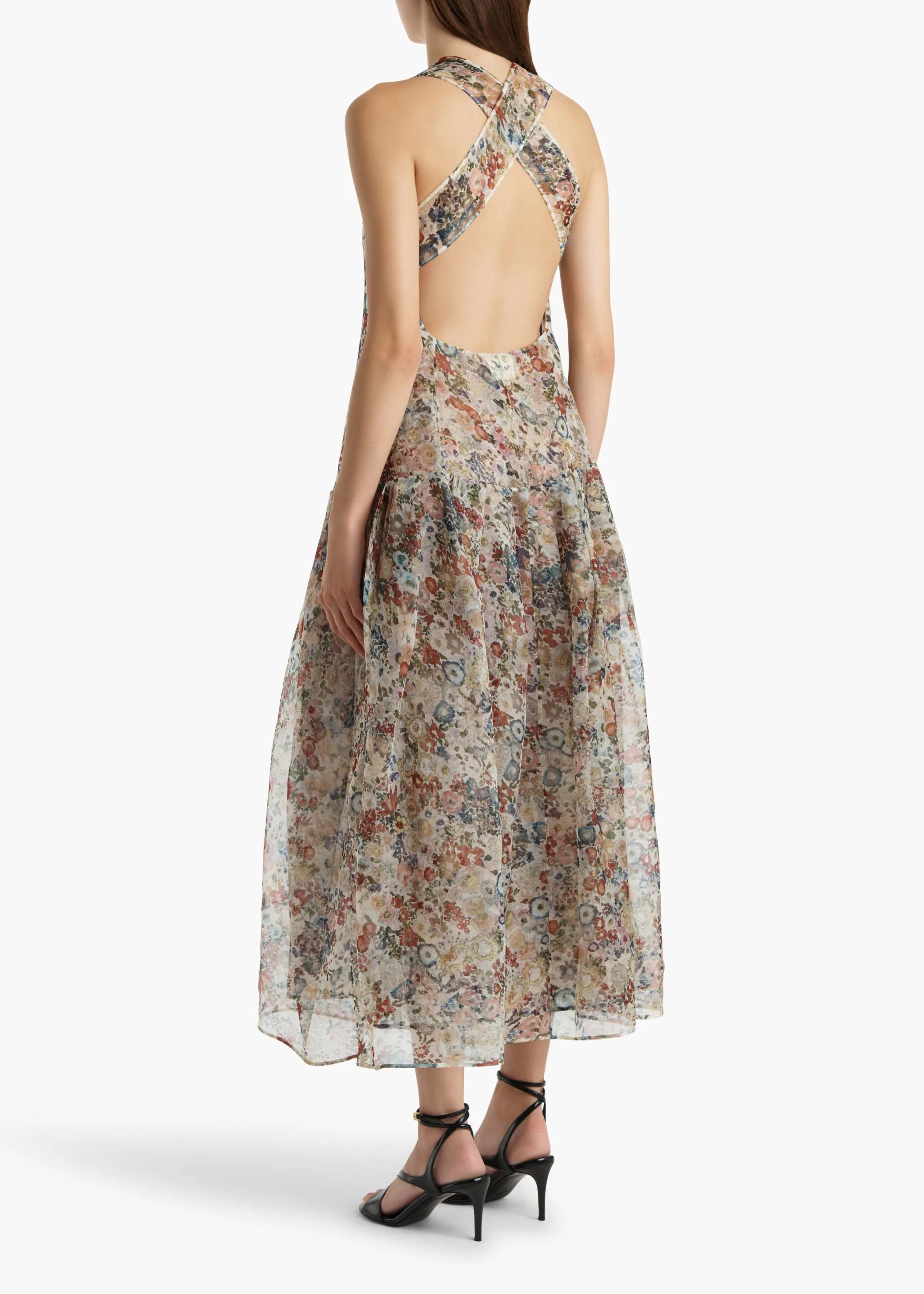 Amello Dress in Cream Multi sold by KHAITE product image thumbnail 3