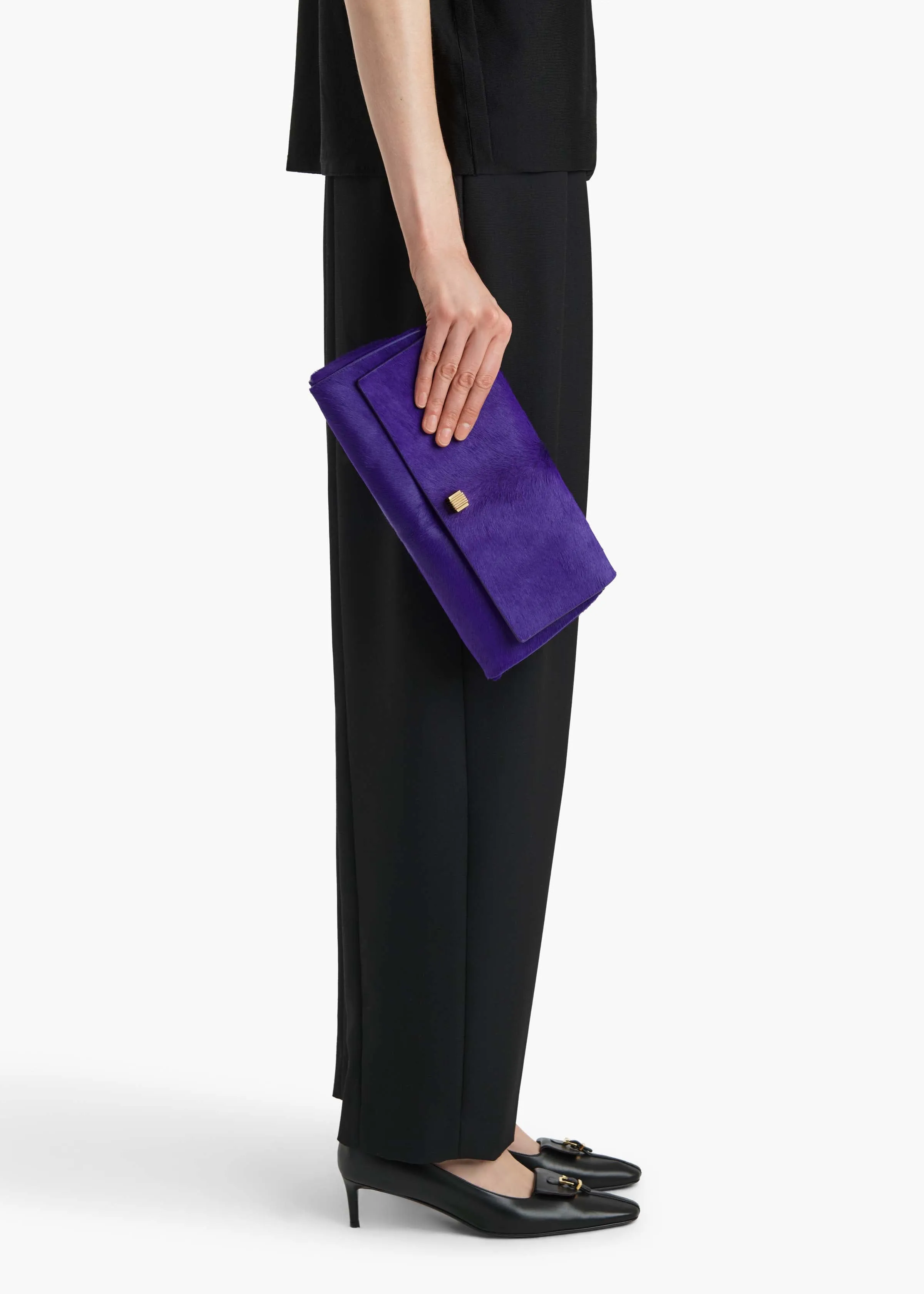 Audrey Clutch in Amethyst Haircalf sold by KHAITE product image thumbnail 5