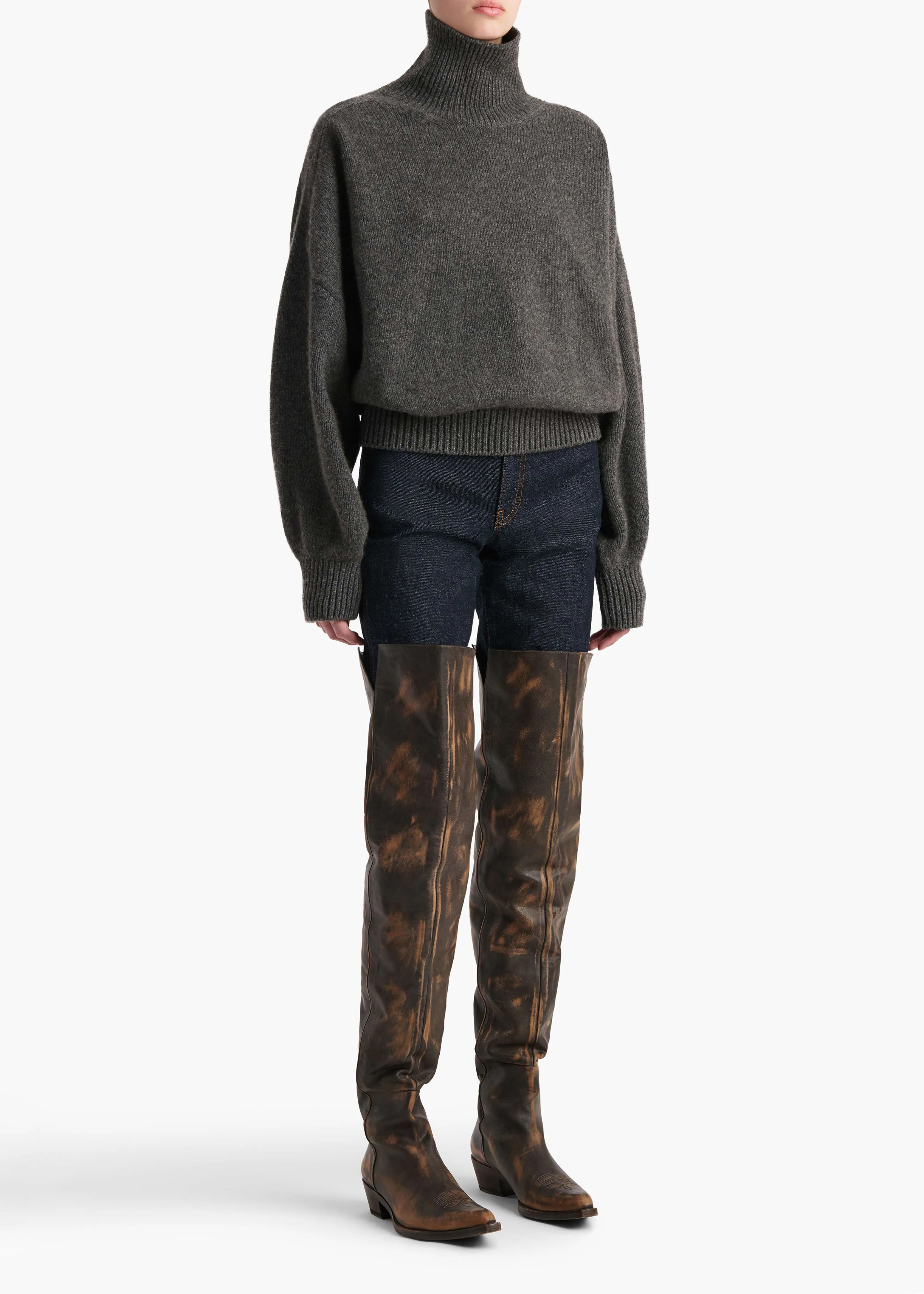 Willem Sweater in Stone sold by KHAITE product image thumbnail 2
