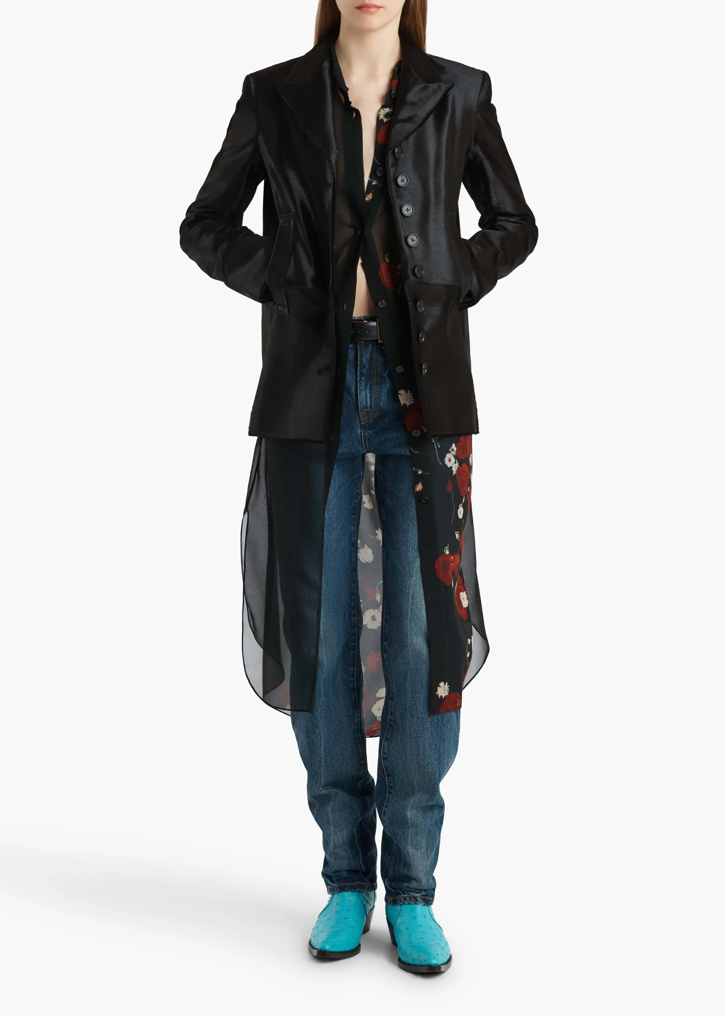 Gloria Dress in Black and Red sold by KHAITE product image thumbnail 2