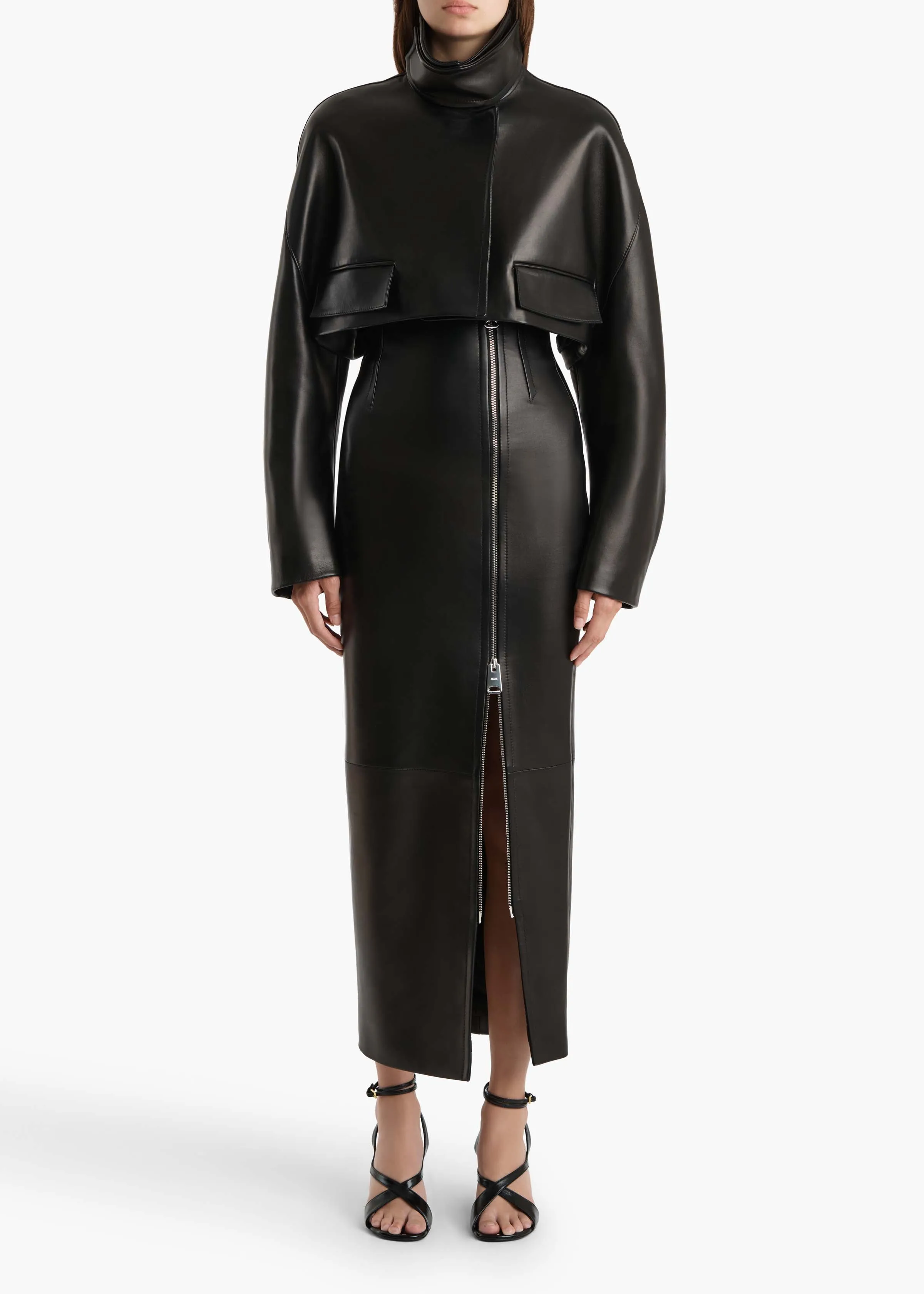 Rahm Jacket in Black Leather sold by KHAITE product image thumbnail 2