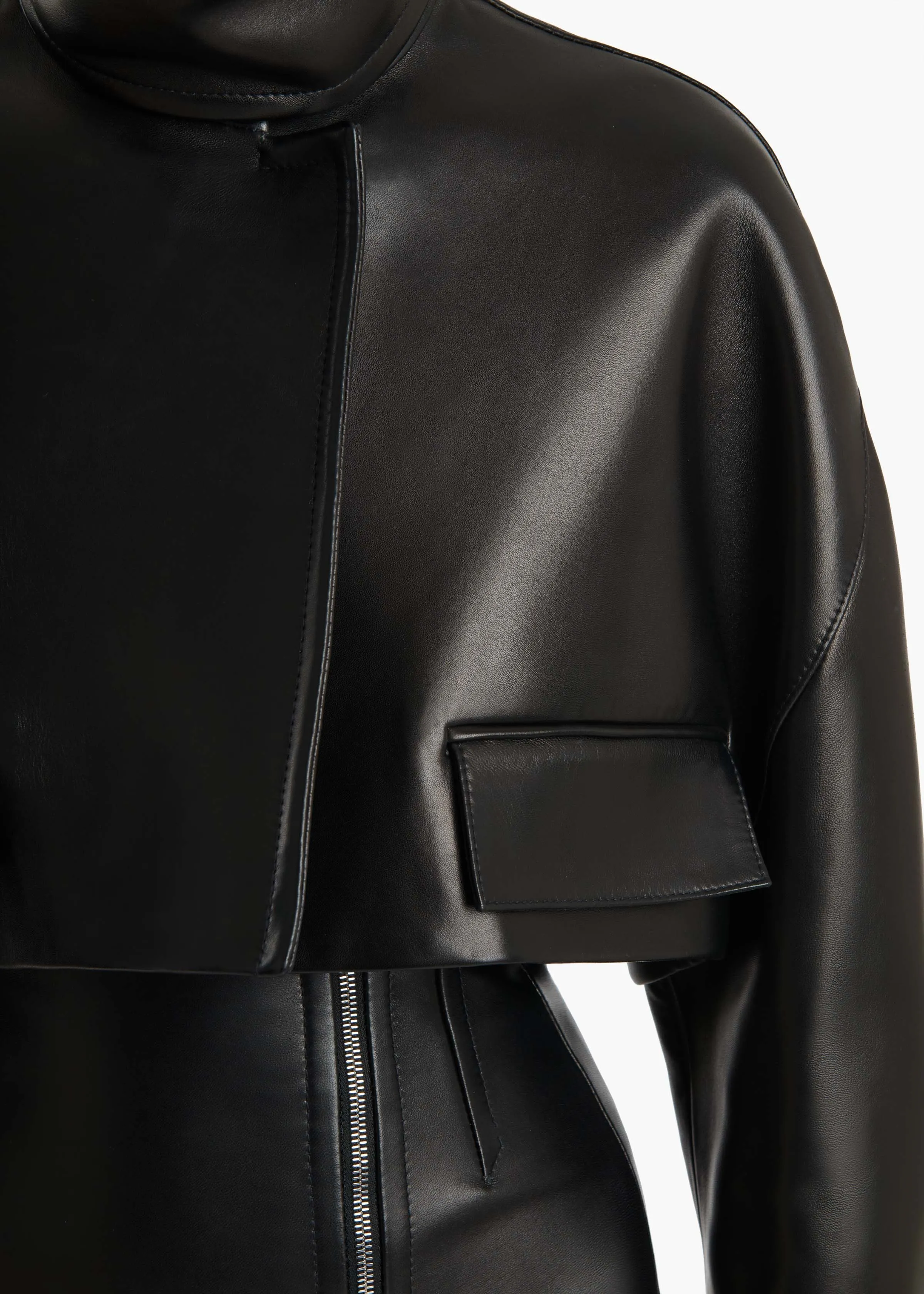Rahm Jacket in Black Leather sold by KHAITE product image thumbnail 5