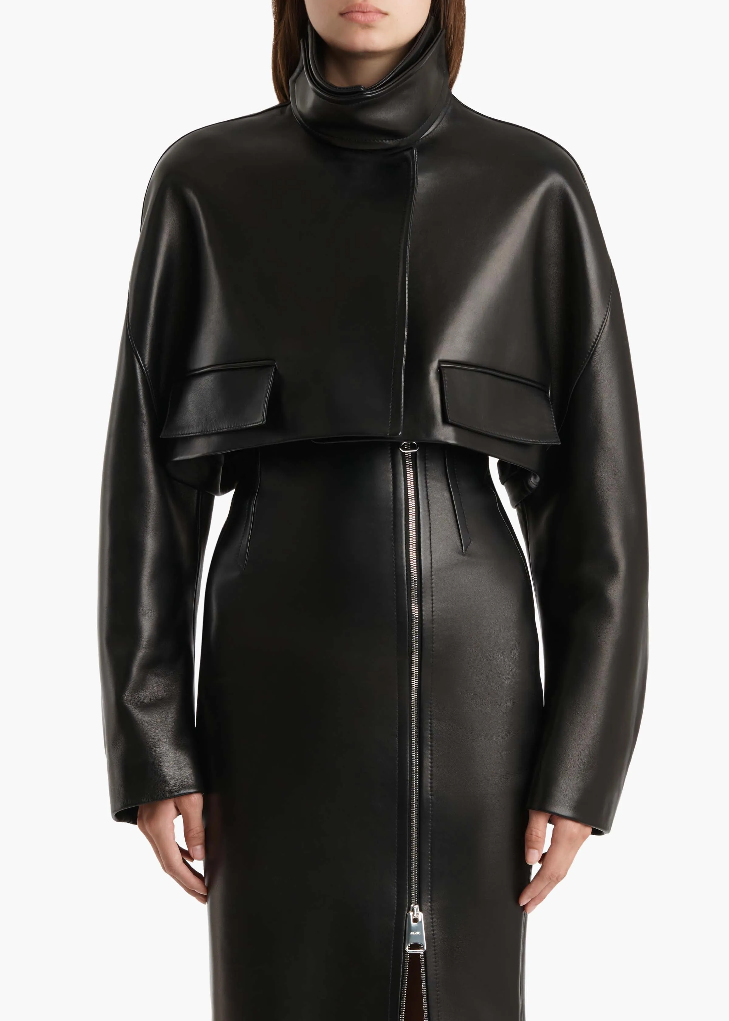 Rahm Jacket in Black Leather sold by KHAITE product image thumbnail 3