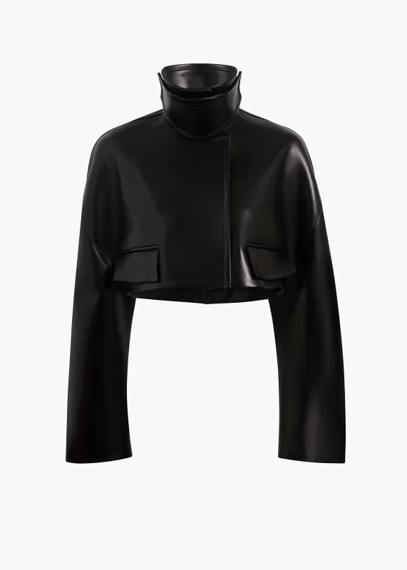 Rahm Jacket in Black Leather sold by KHAITE