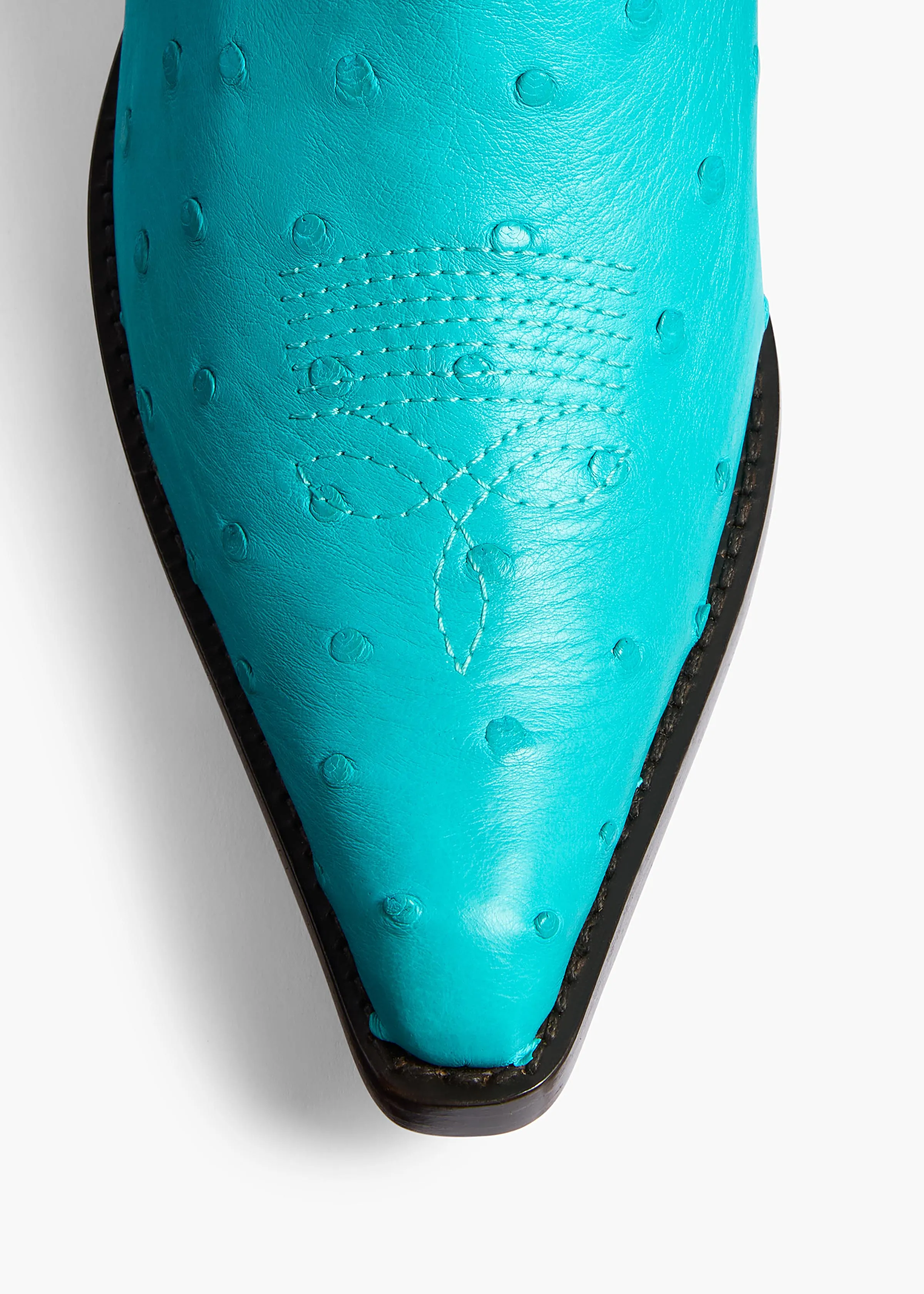 Clive Ankle Boot in Crystal Blue Ostrich sold by KHAITE product image thumbnail 4