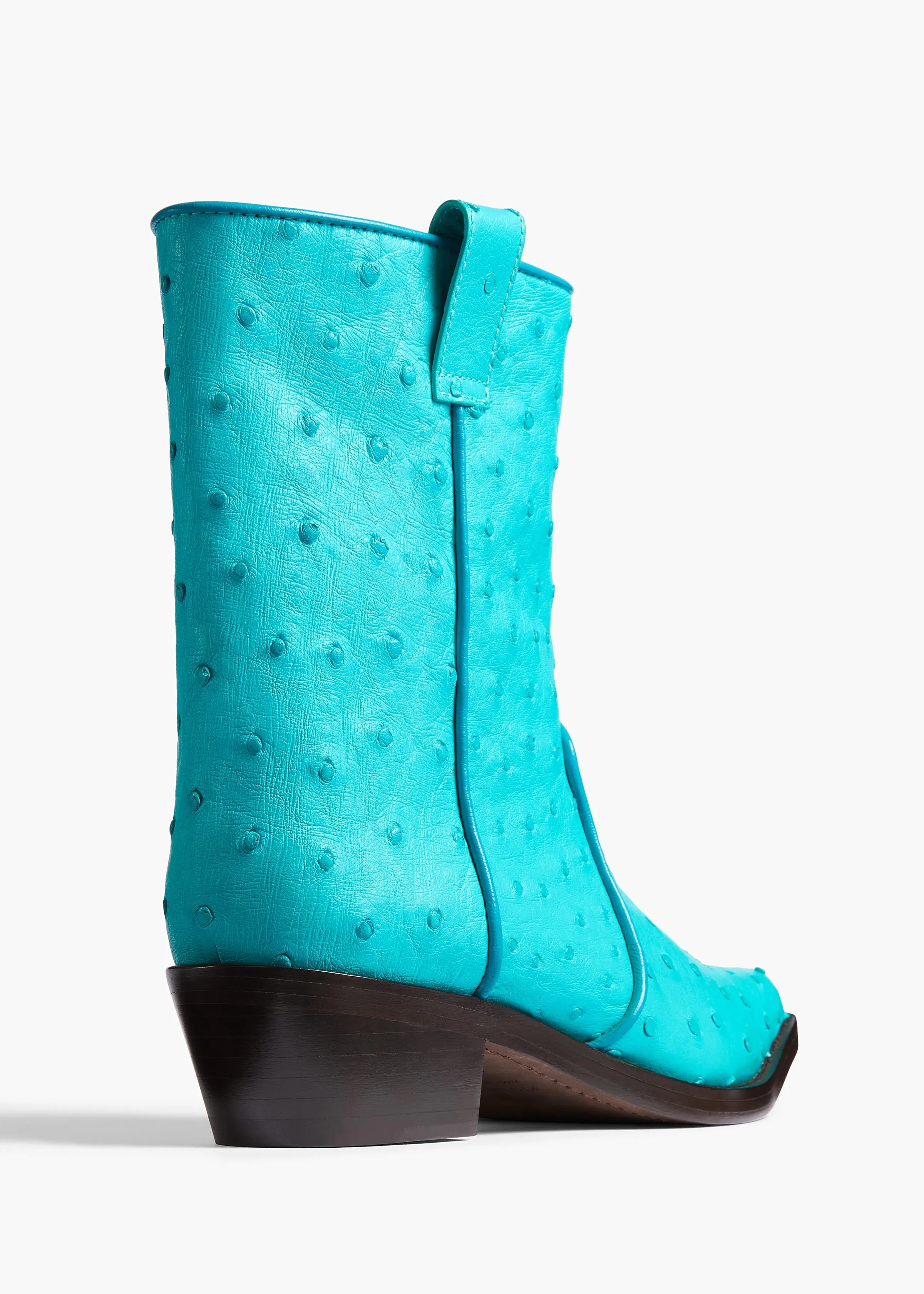 Clive Ankle Boot in Crystal Blue Ostrich sold by KHAITE product image thumbnail 3