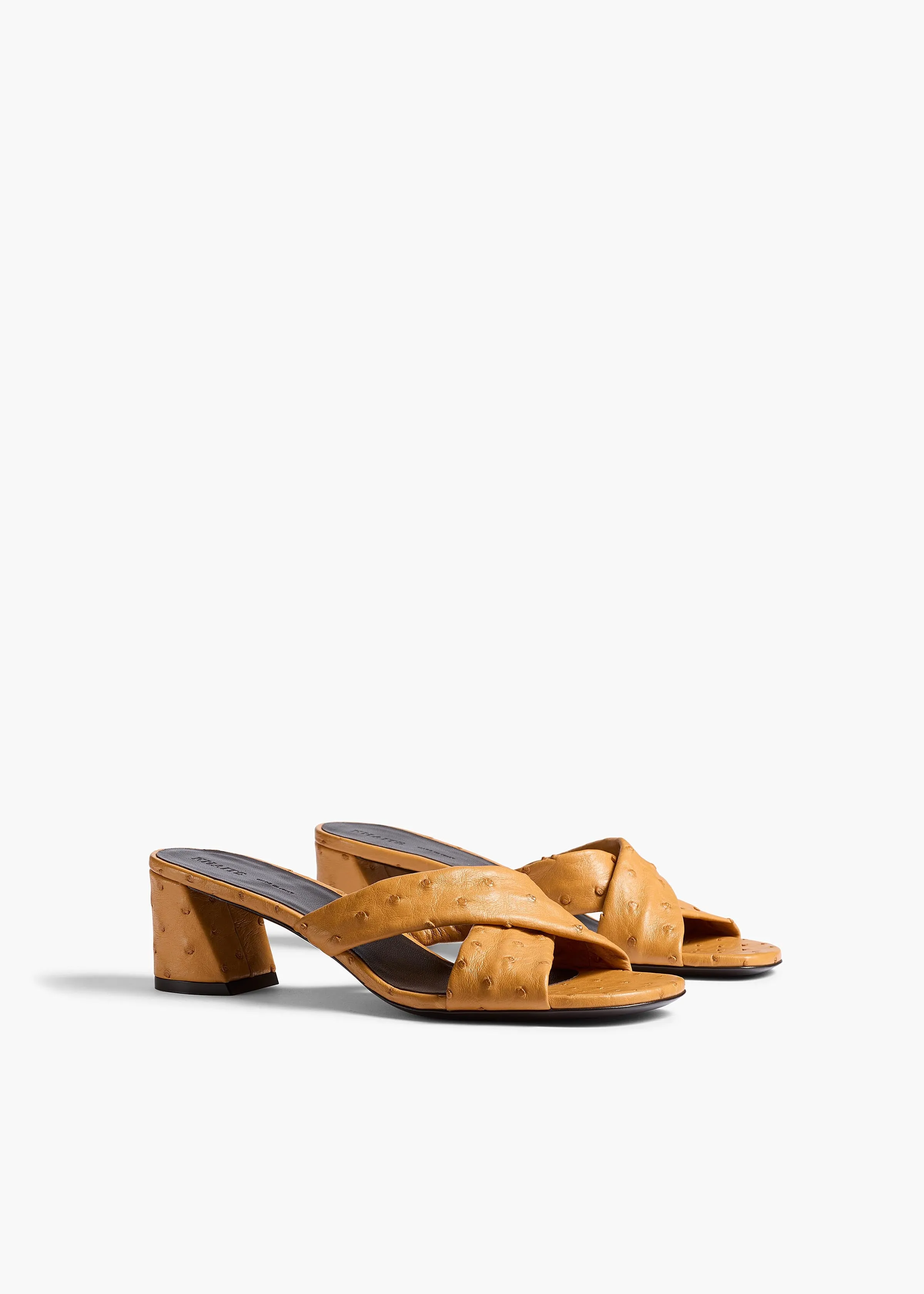 Liria Sandal in Chestnut Ostrich sold by KHAITE product image thumbnail 2