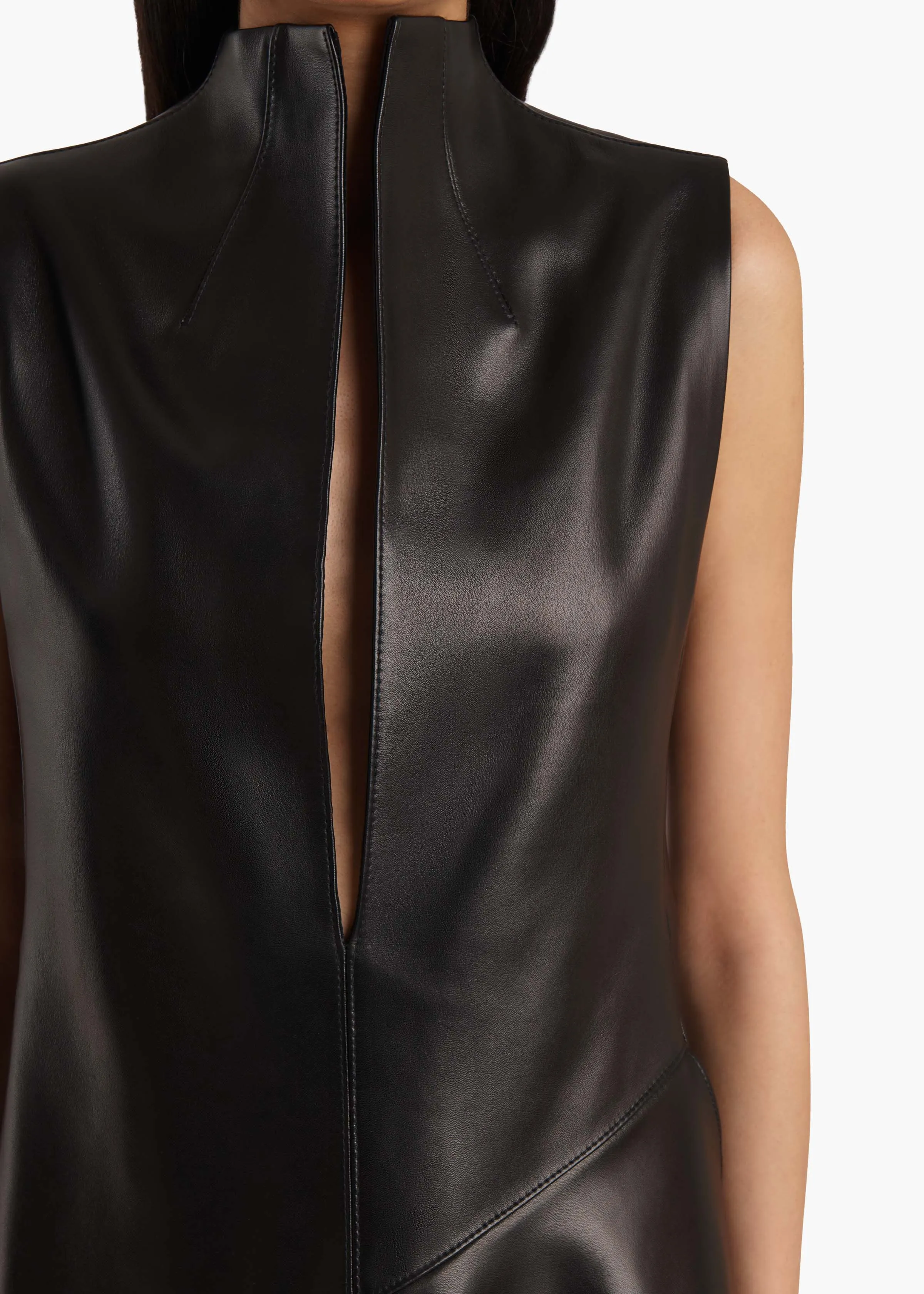 Hilda Dress in Black Leather sold by KHAITE product image thumbnail 5