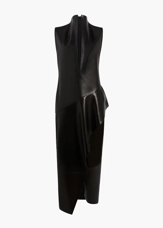 Hilda Dress in Black Leather sold by KHAITE
