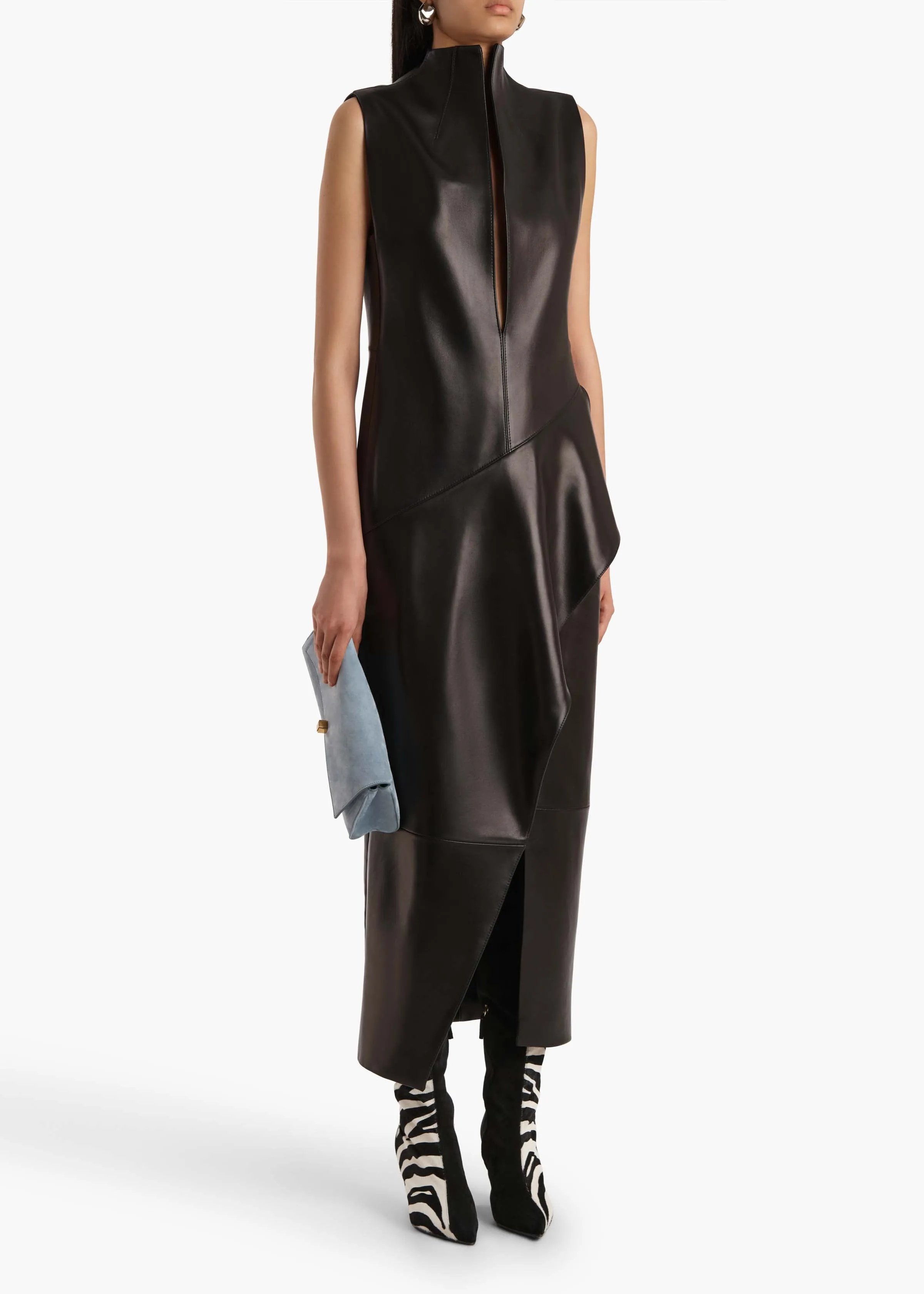 Hilda Dress in Black Leather sold by KHAITE product image thumbnail 2