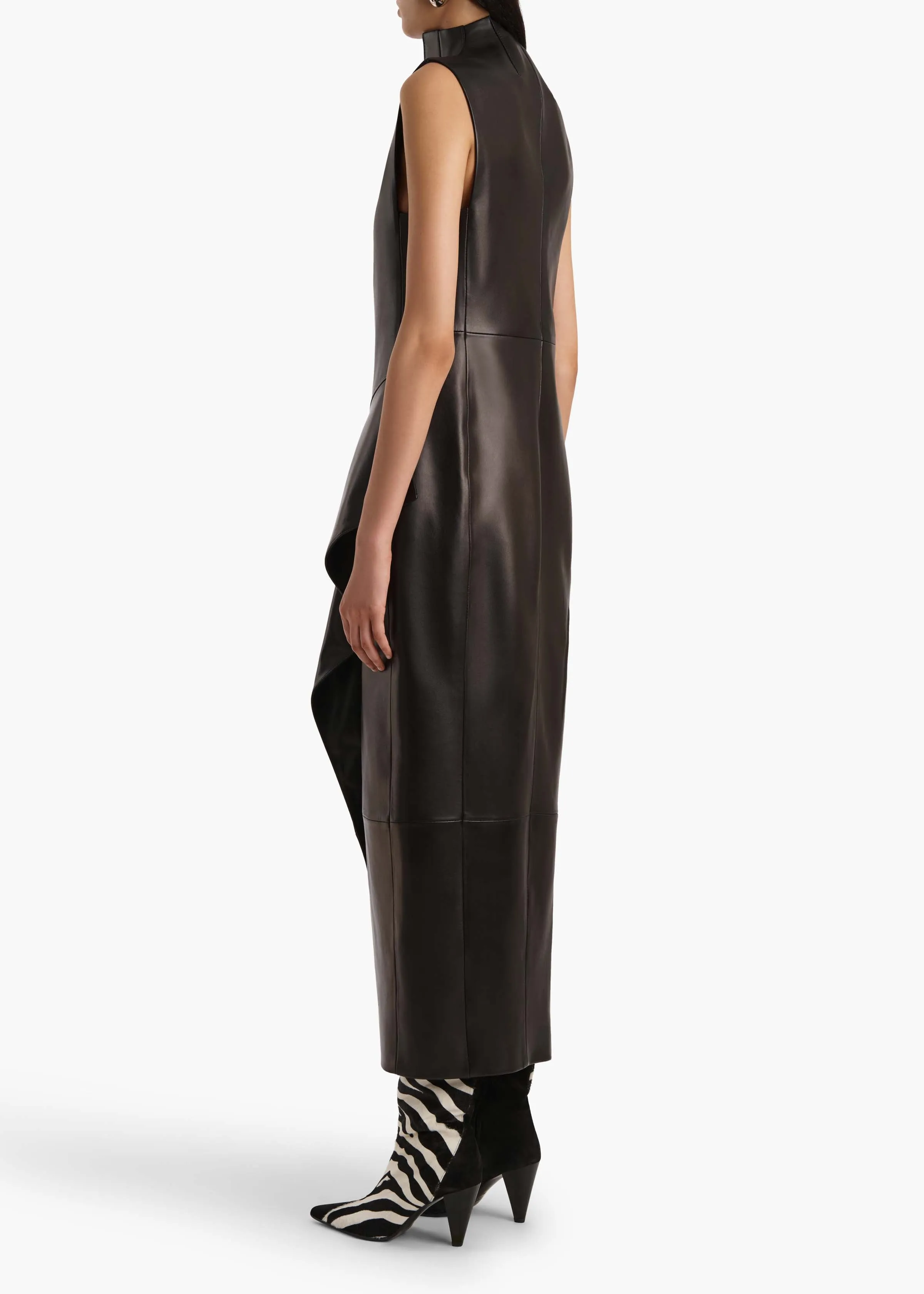 Hilda Dress in Black Leather sold by KHAITE product image thumbnail 4