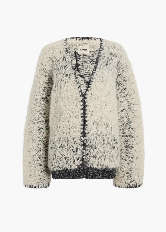 Jack Cardigan in Black and Glaze sold by KHAITE