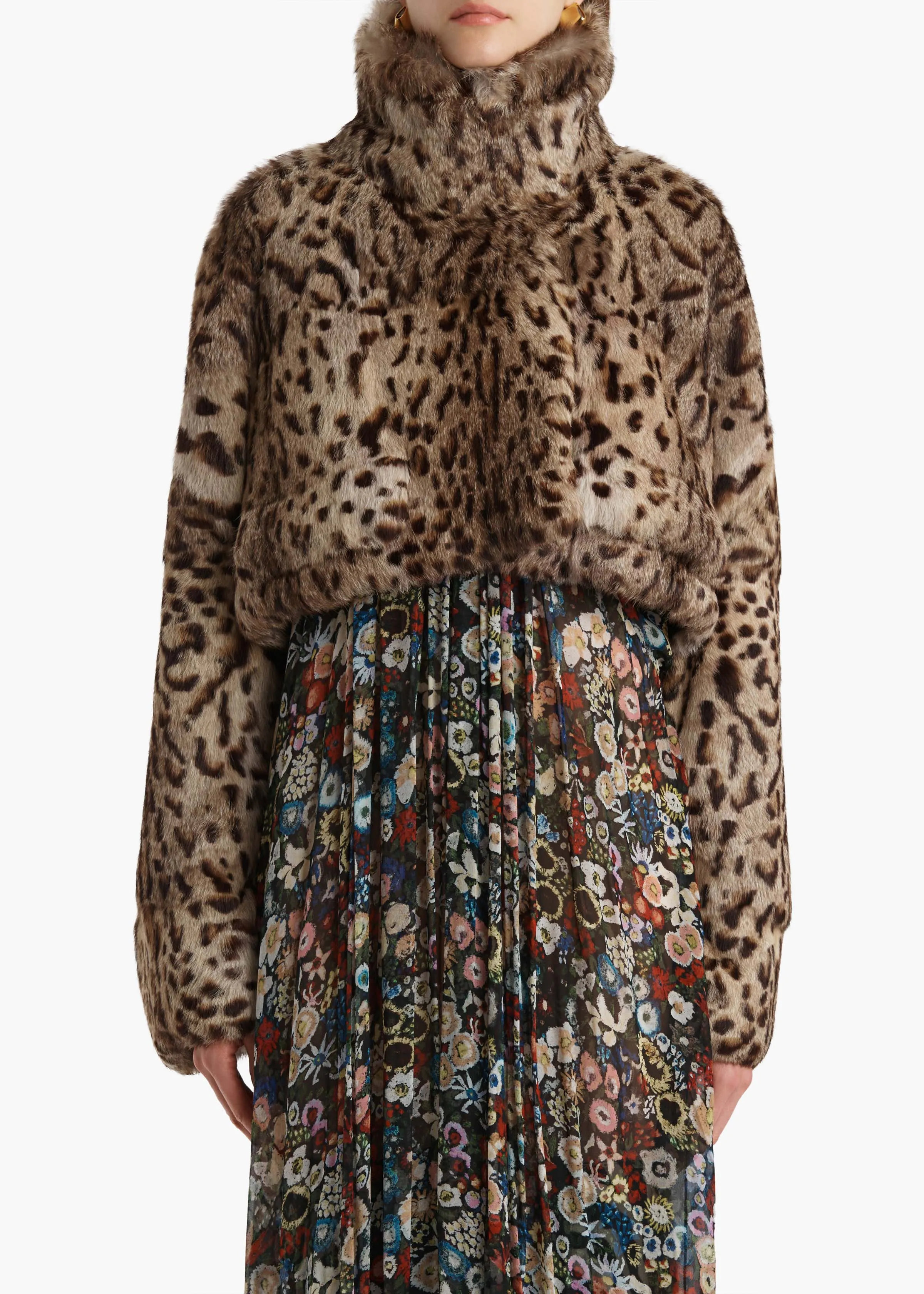 Rahm Jacket in Leopard Print Lapin sold by KHAITE product image thumbnail 3