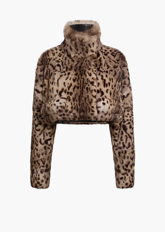 Rahm Jacket in Leopard Print Lapin sold by KHAITE