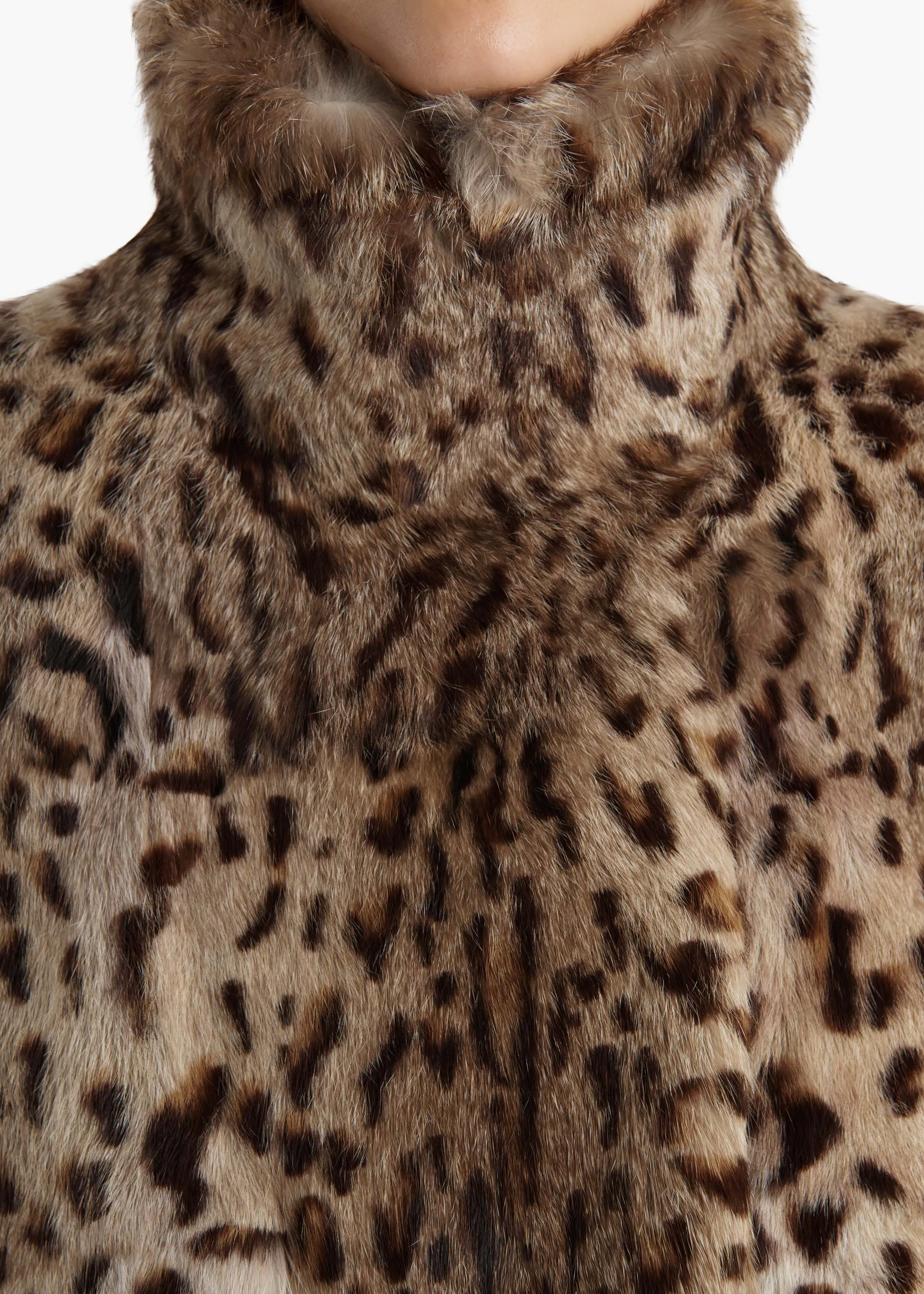Rahm Jacket in Leopard Print Lapin sold by KHAITE product image thumbnail 5