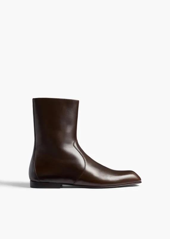 Colt Ankle Boot in Vintage Brown Leather sold by KHAITE