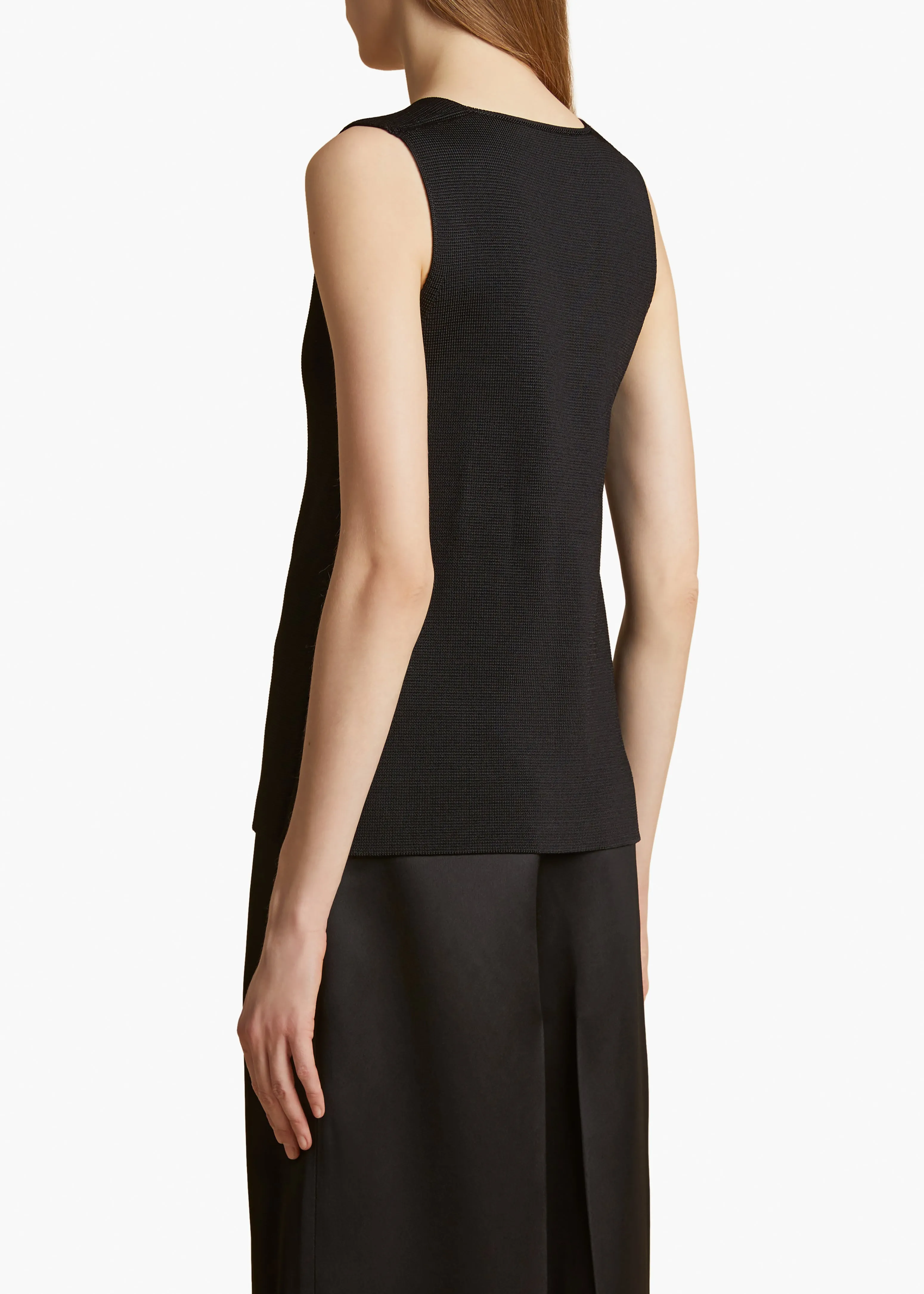 Heidi Top in Black sold by KHAITE product image thumbnail 3