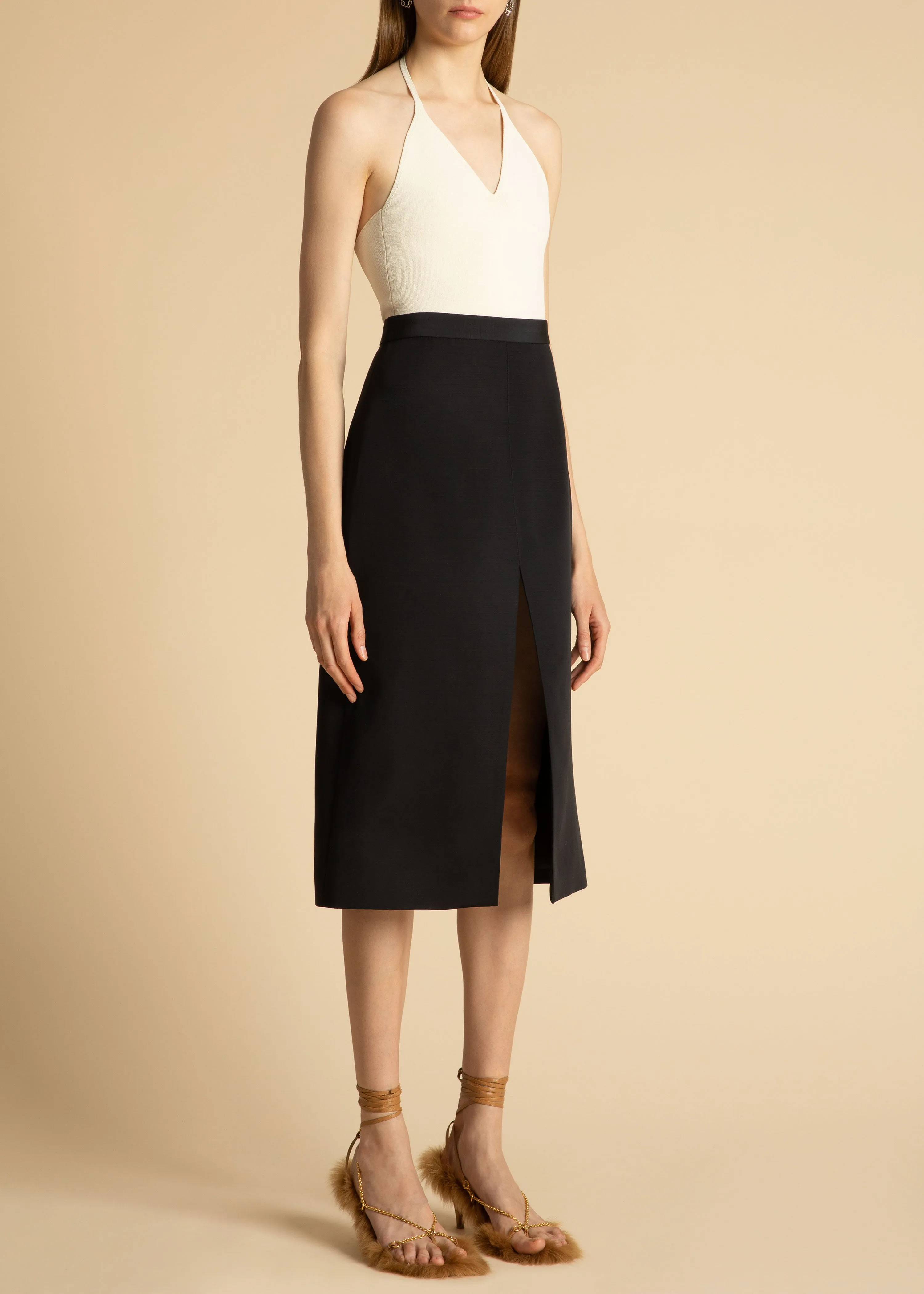 The Thaiane Top in Ivory sold by KHAITE