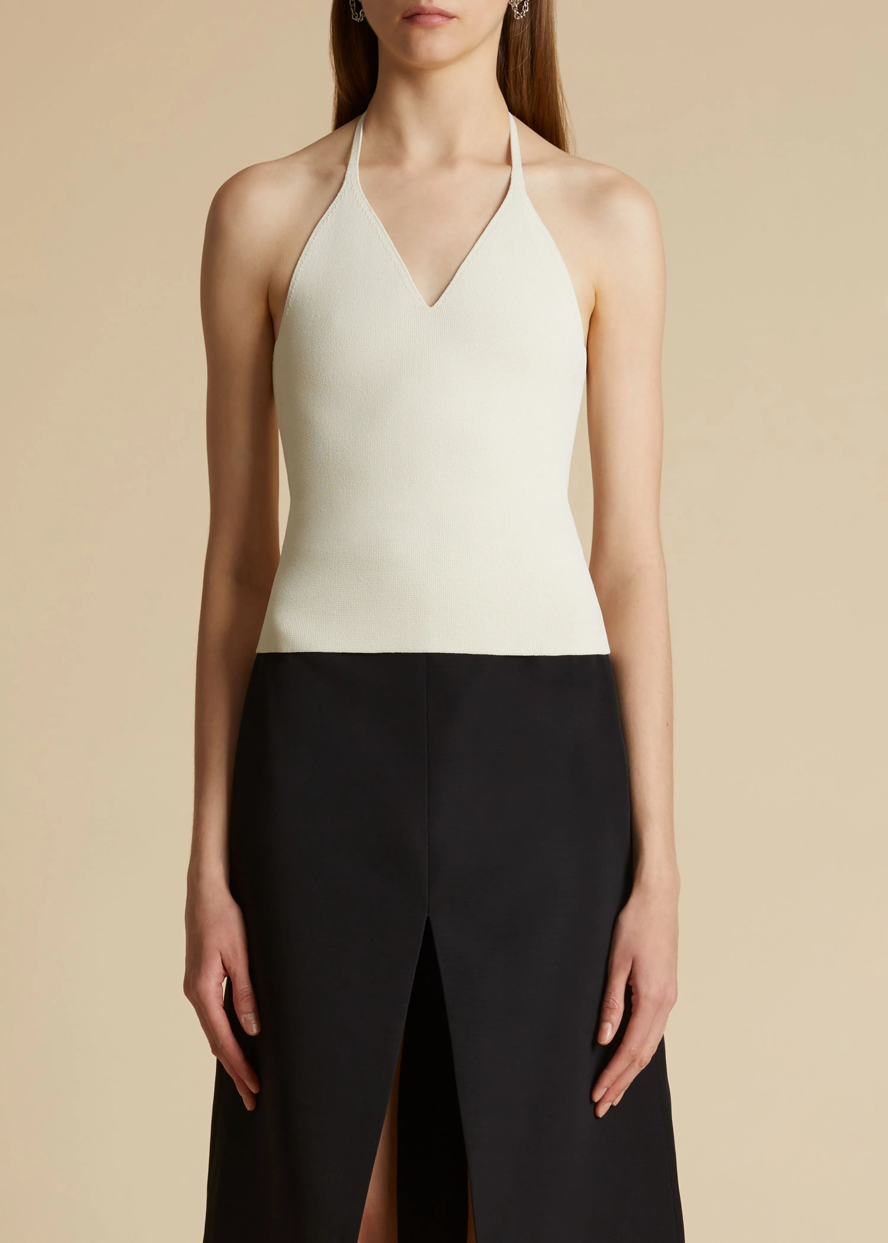 The Thaiane Top in Ivory sold by KHAITE product image thumbnail 2