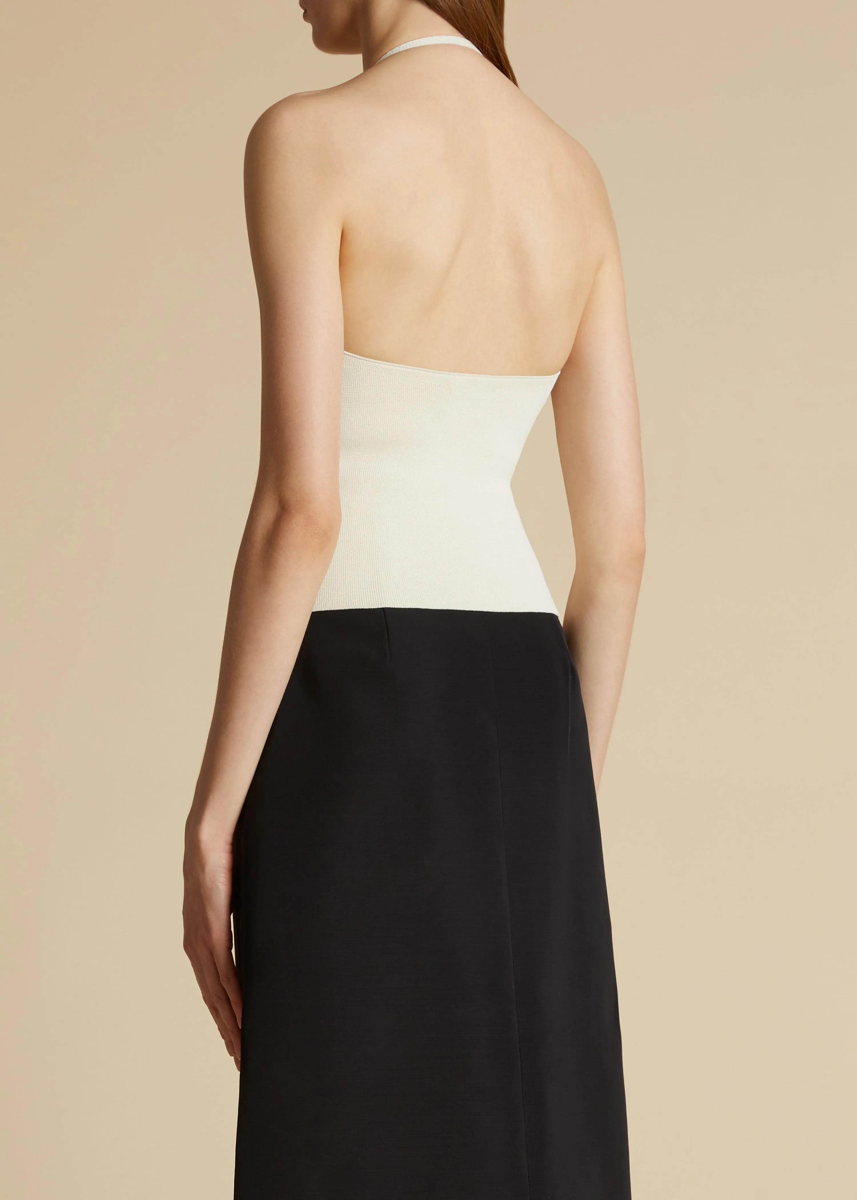 The Thaiane Top in Ivory sold by KHAITE product image thumbnail 3