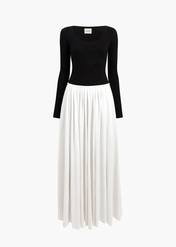 Carlotta Dress in Black and White sold by KHAITE