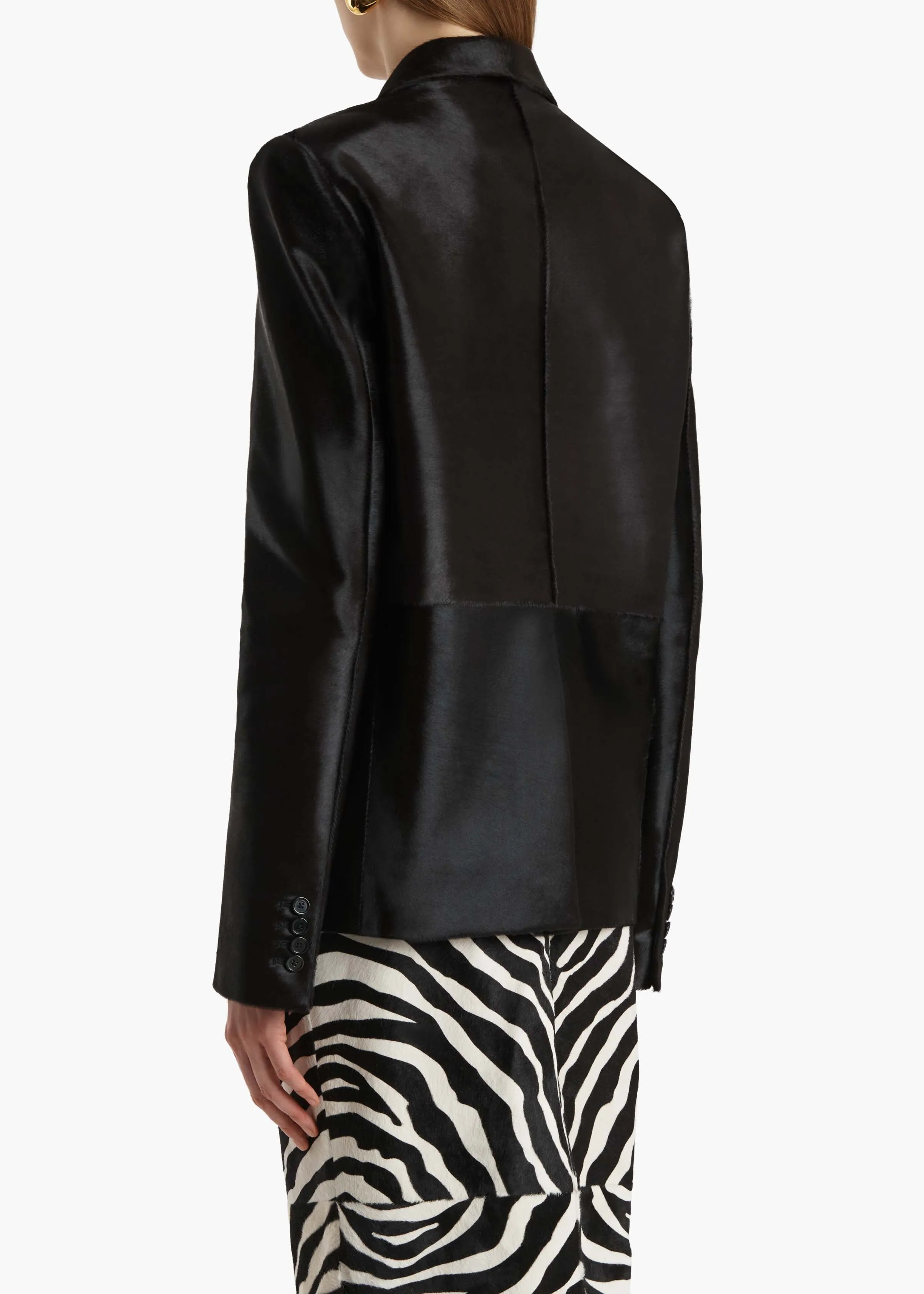 Saraphina Jacket in Chocolate Haircalf sold by KHAITE product image thumbnail 4