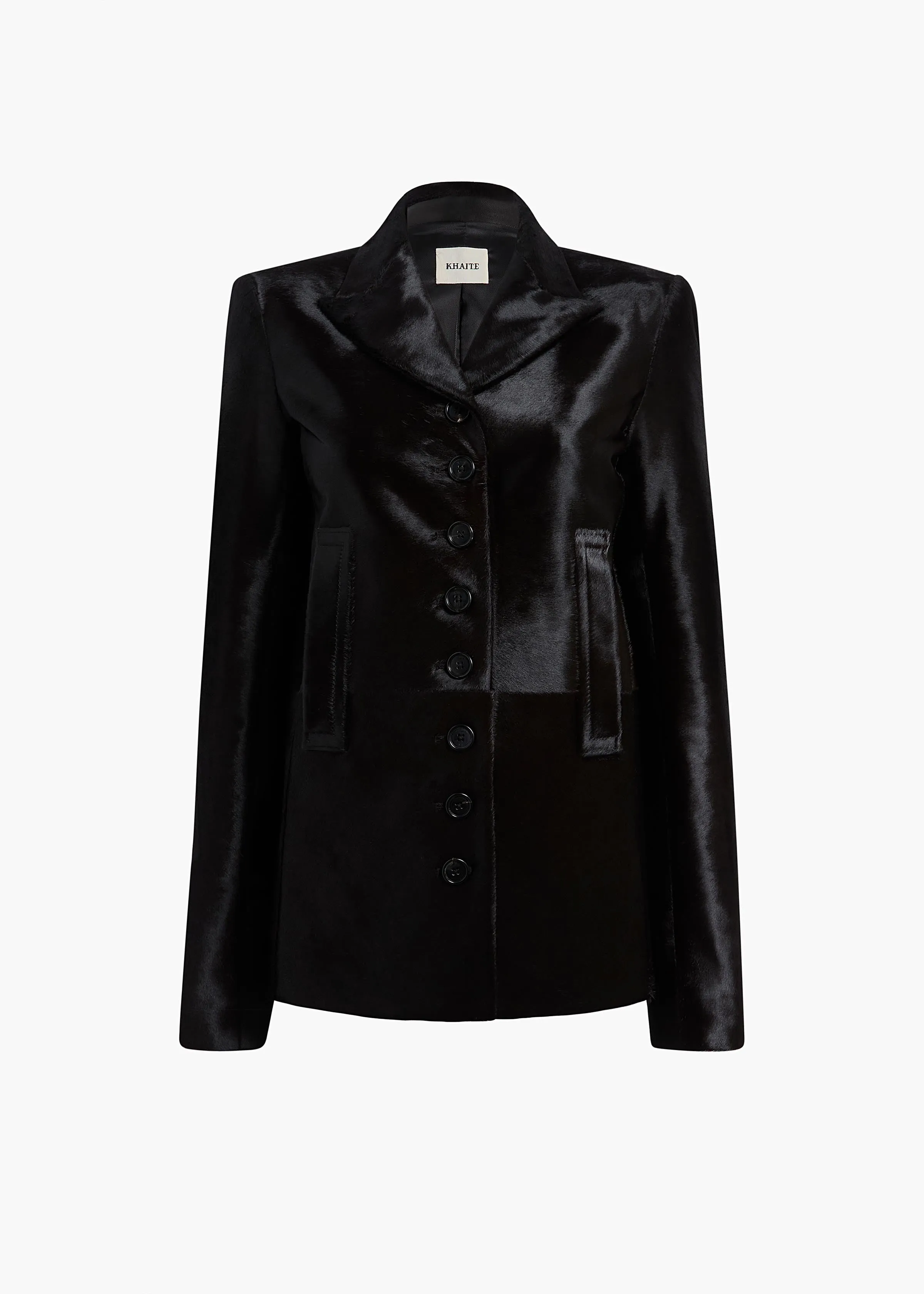 Saraphina Jacket in Chocolate Haircalf sold by KHAITE