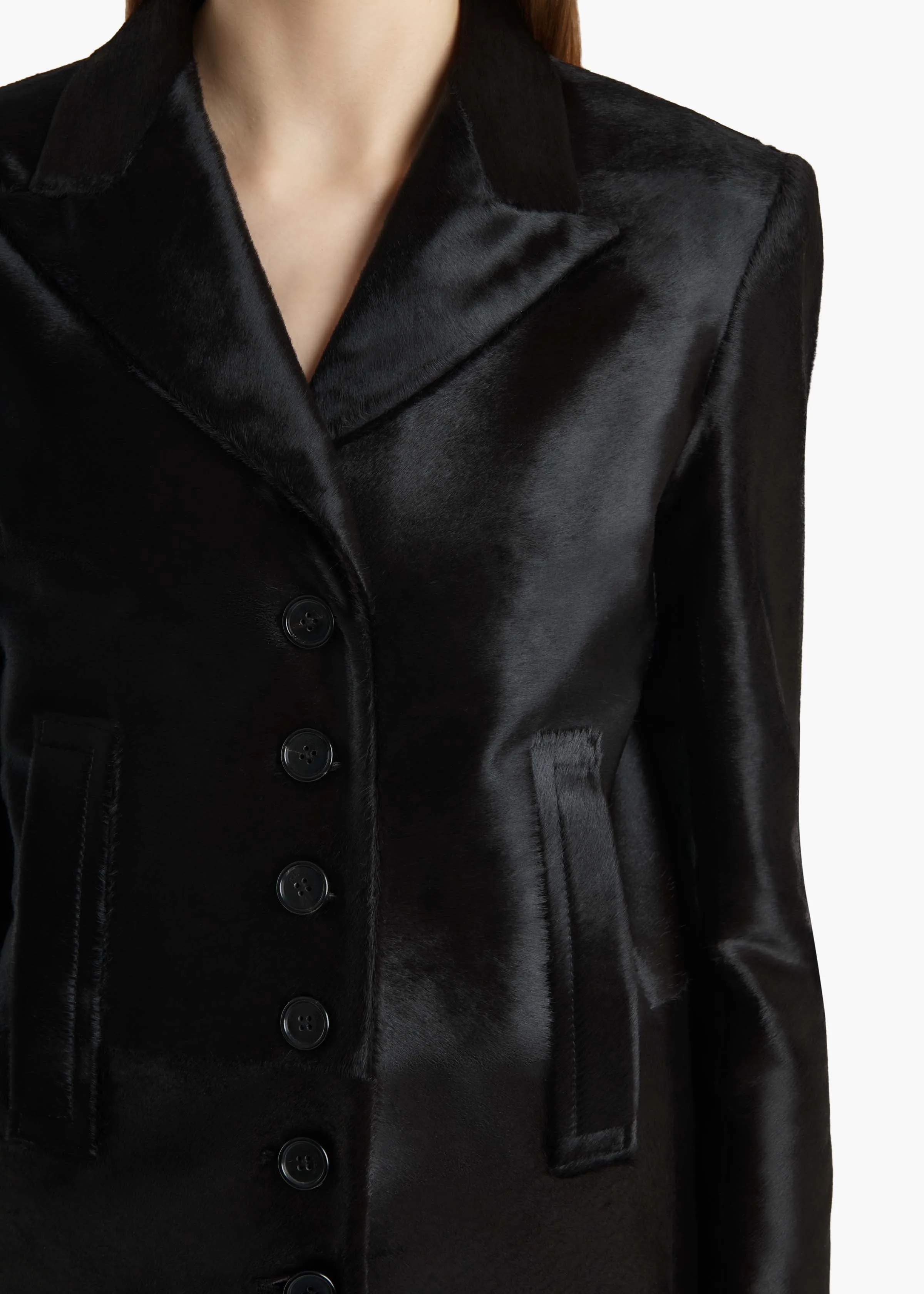 Saraphina Jacket in Chocolate Haircalf sold by KHAITE product image thumbnail 5