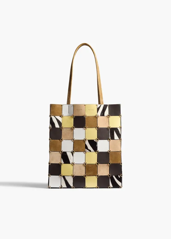 Small Emma Tote in Powder Multi Leather made by KHAITE