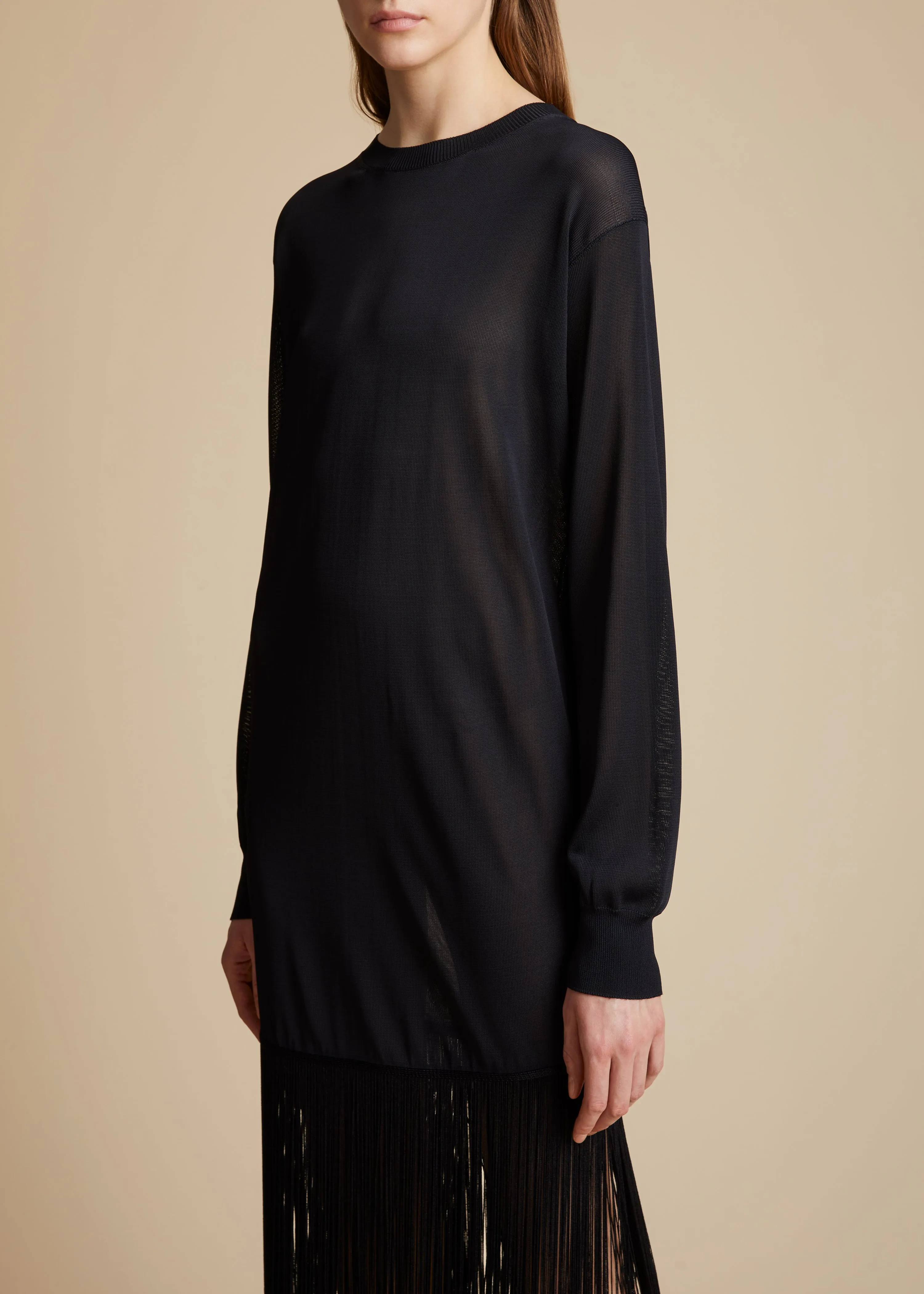 The Torino Dress in Black sold by KHAITE product image thumbnail 5