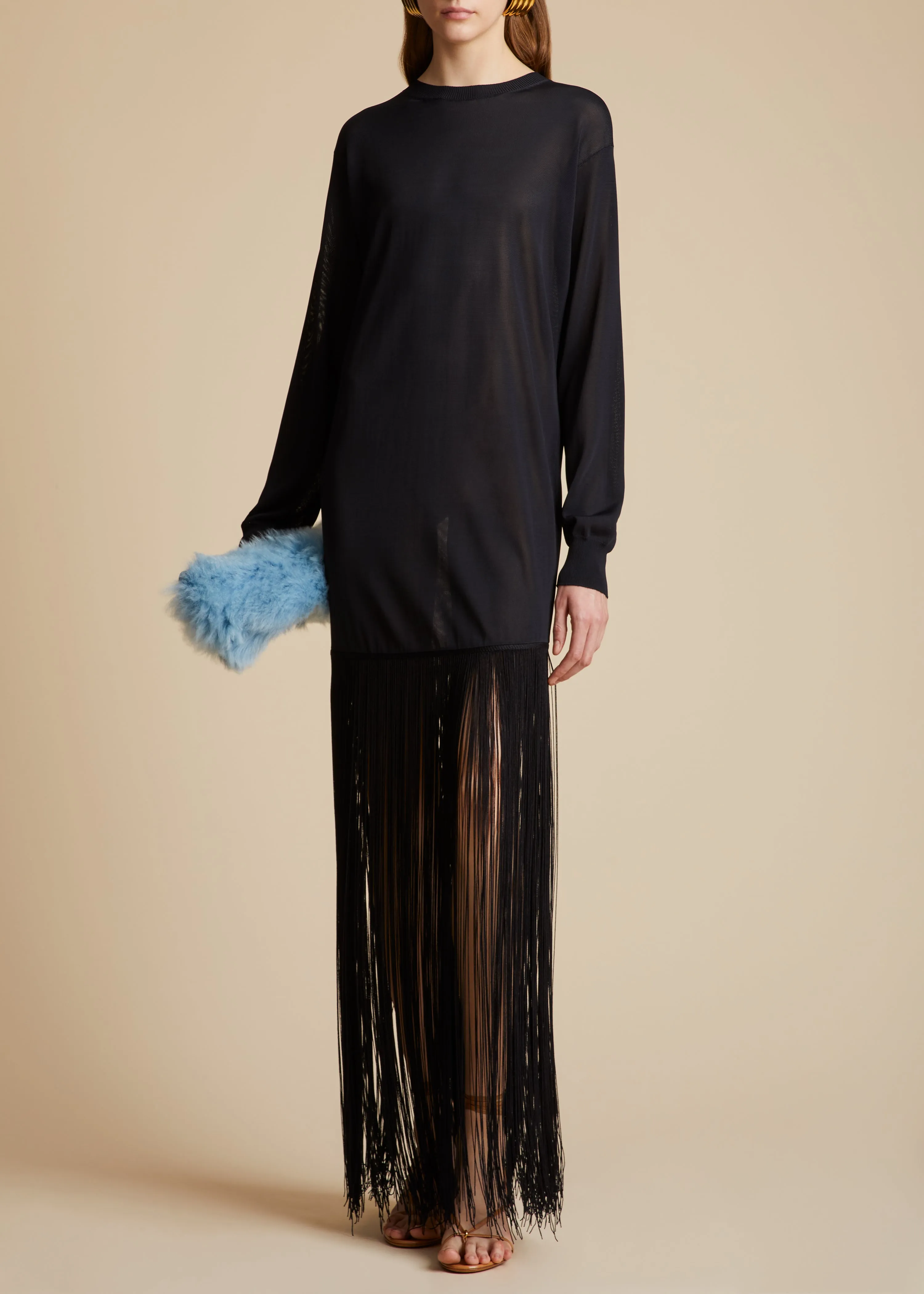 The Torino Dress in Black sold by KHAITE