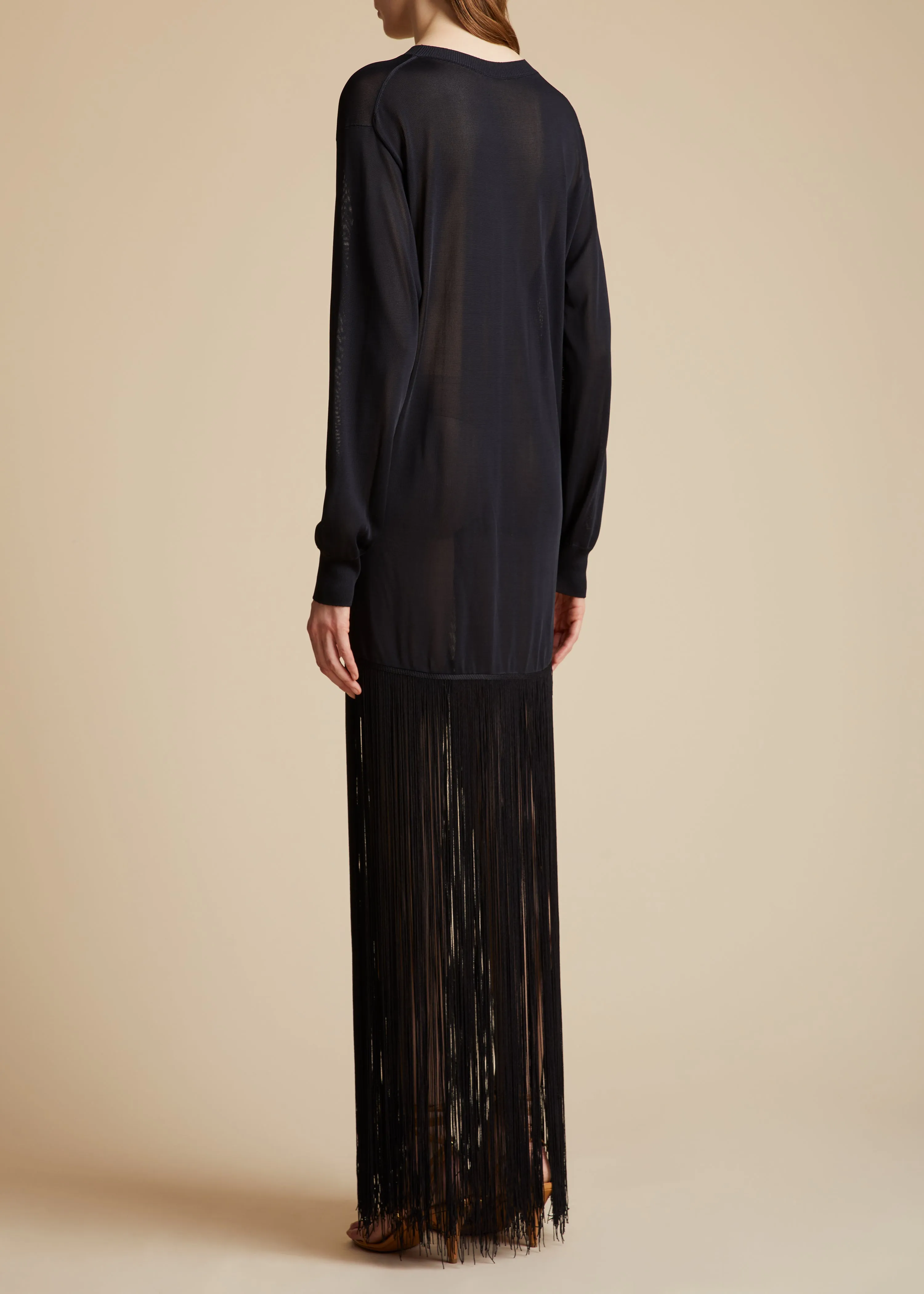 The Torino Dress in Black sold by KHAITE product image thumbnail 3